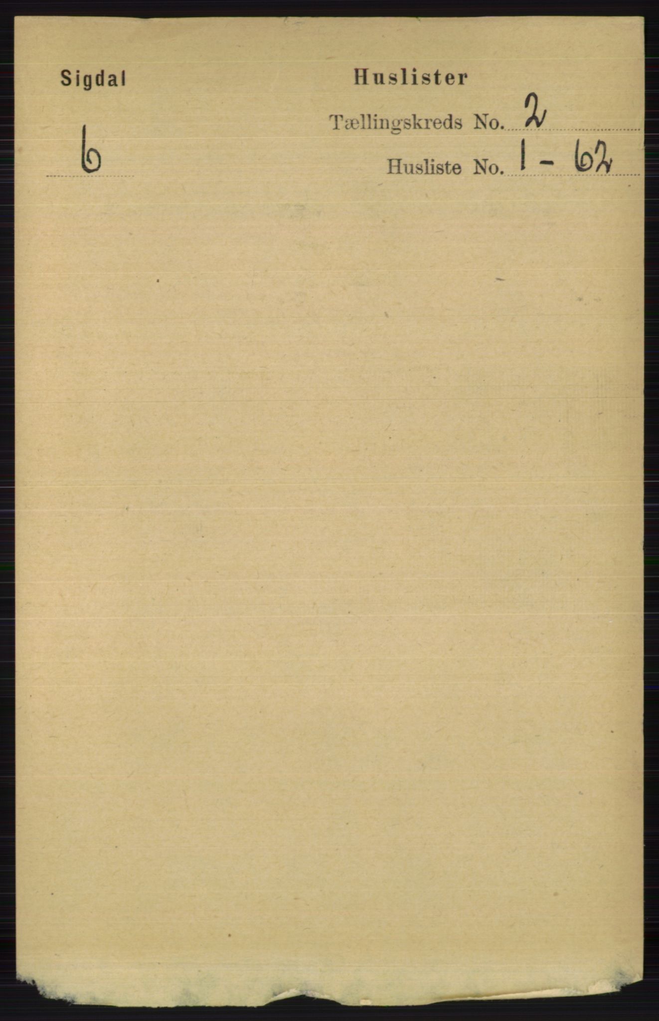 RA, 1891 census for 0621 Sigdal, 1891, p. 889