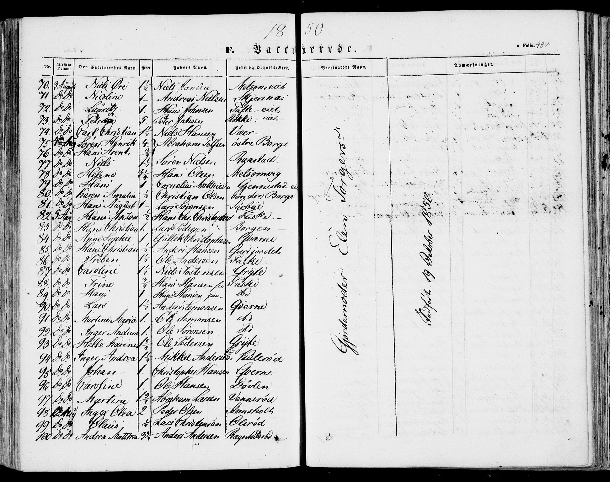 Stokke kirkebøker, AV/SAKO-A-320/F/Fa/L0007: Parish register (official) no. I 7, 1844-1857, p. 430