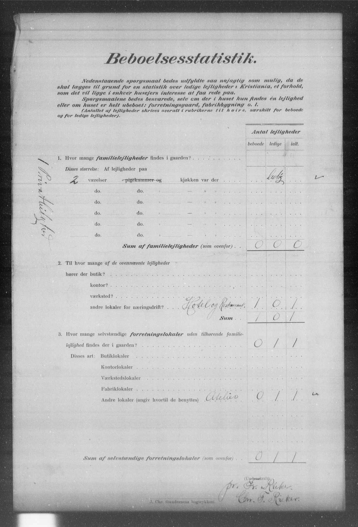 OBA, Municipal Census 1903 for Kristiania, 1903, p. 11364