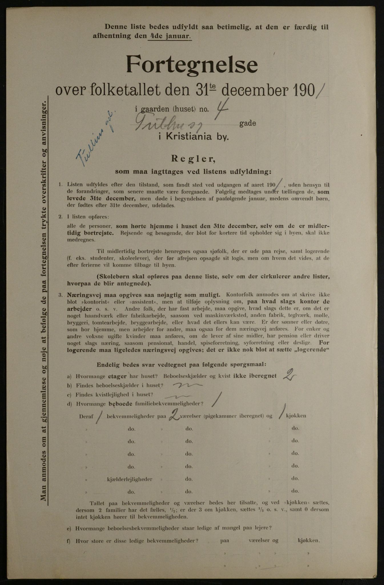 OBA, Municipal Census 1901 for Kristiania, 1901, p. 18040