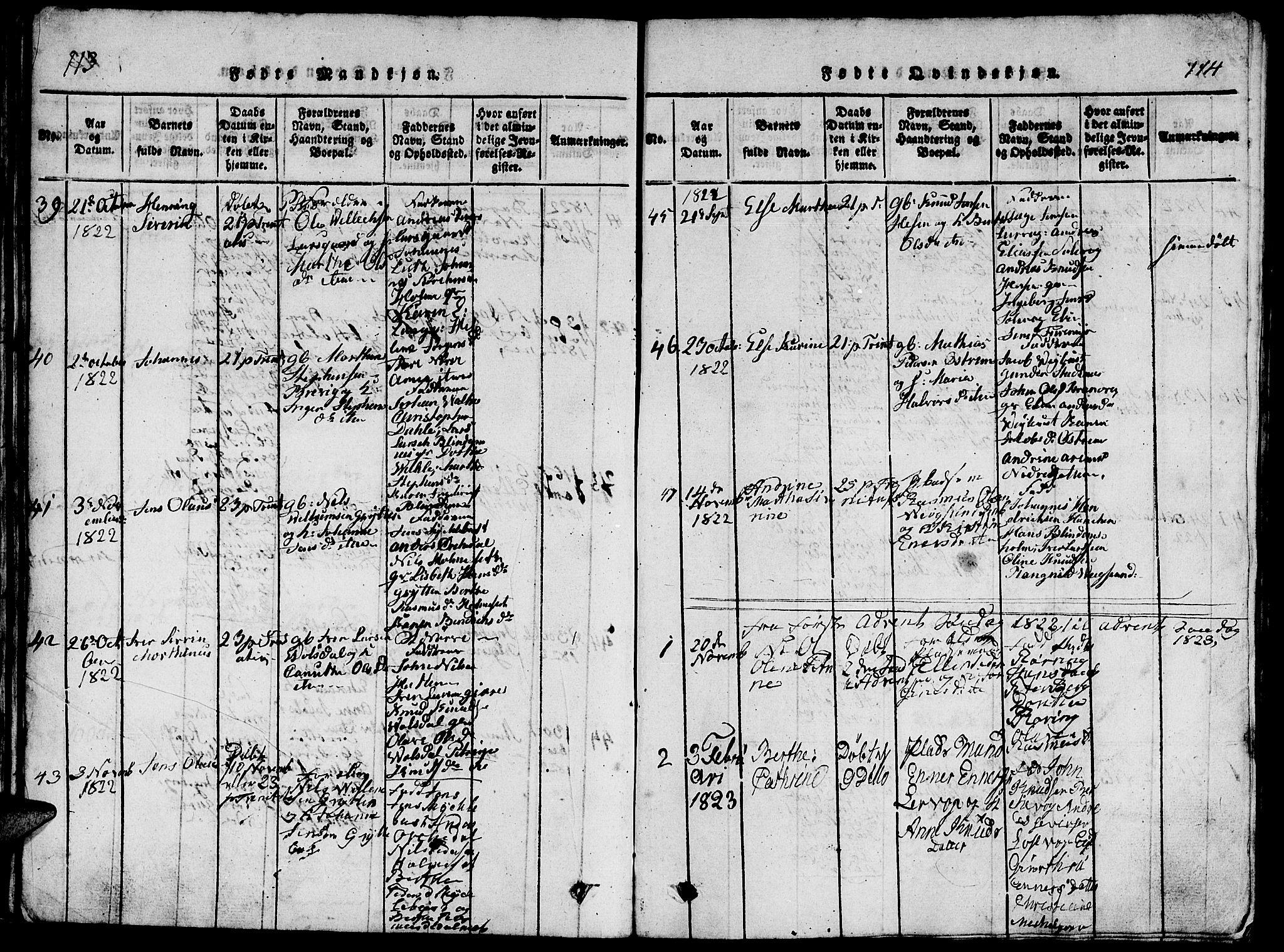 Ministerialprotokoller, klokkerbøker og fødselsregistre - Møre og Romsdal, AV/SAT-A-1454/528/L0423: Parish register (copy) no. 528C04, 1816-1827, p. 113-114