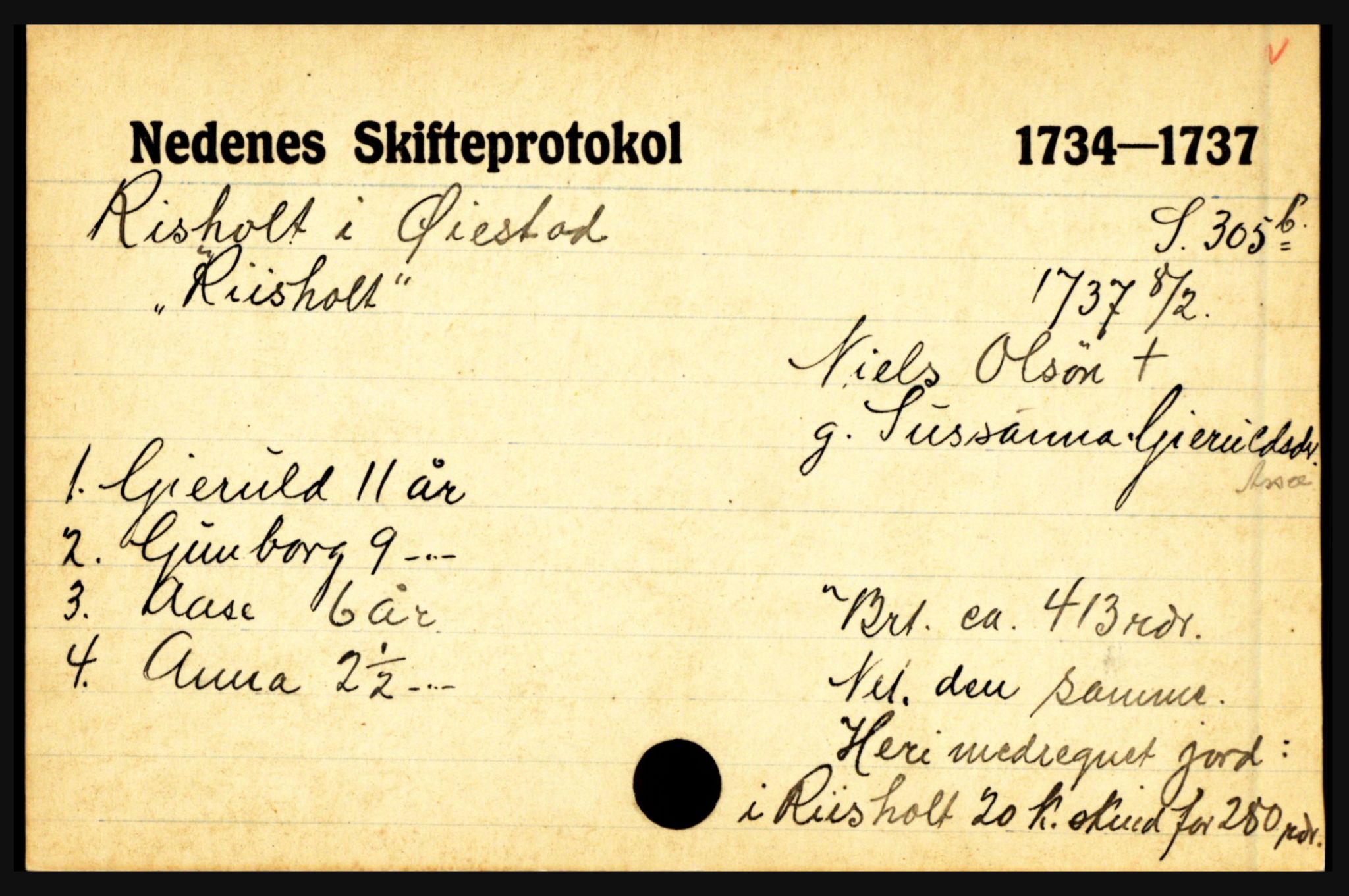 Nedenes sorenskriveri før 1824, AV/SAK-1221-0007/H, p. 23849