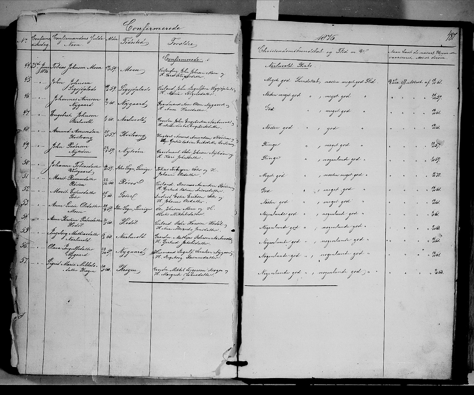 Tolga prestekontor, AV/SAH-PREST-062/K/L0006: Parish register (official) no. 6, 1852-1876, p. 487