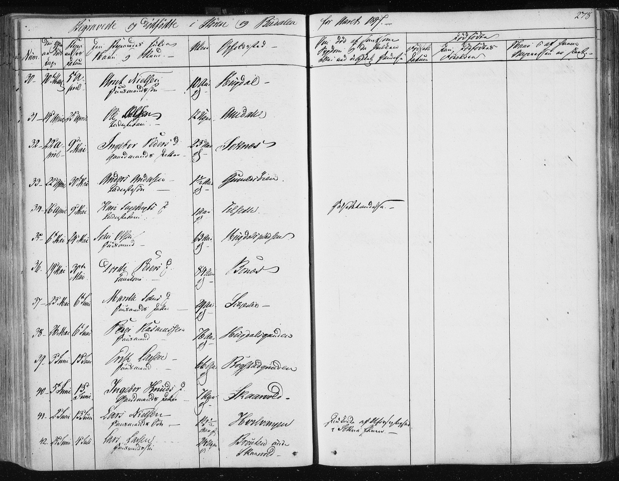 Ministerialprotokoller, klokkerbøker og fødselsregistre - Sør-Trøndelag, AV/SAT-A-1456/687/L0997: Parish register (official) no. 687A05 /1, 1843-1848, p. 278