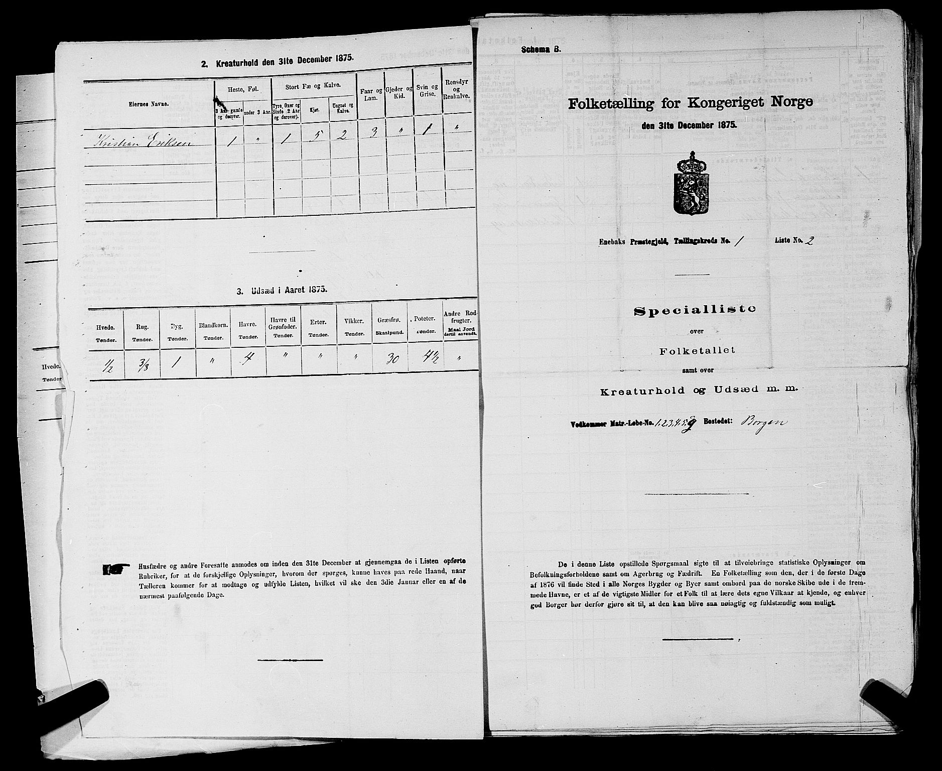 RA, 1875 census for 0229P Enebakk, 1875, p. 32