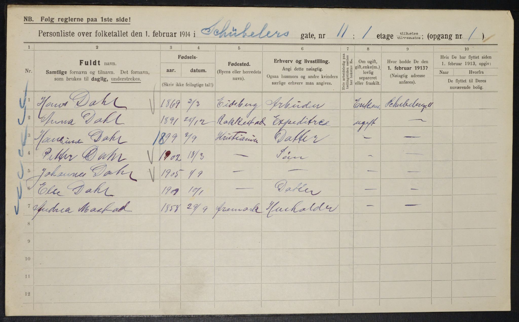 OBA, Municipal Census 1914 for Kristiania, 1914, p. 92761