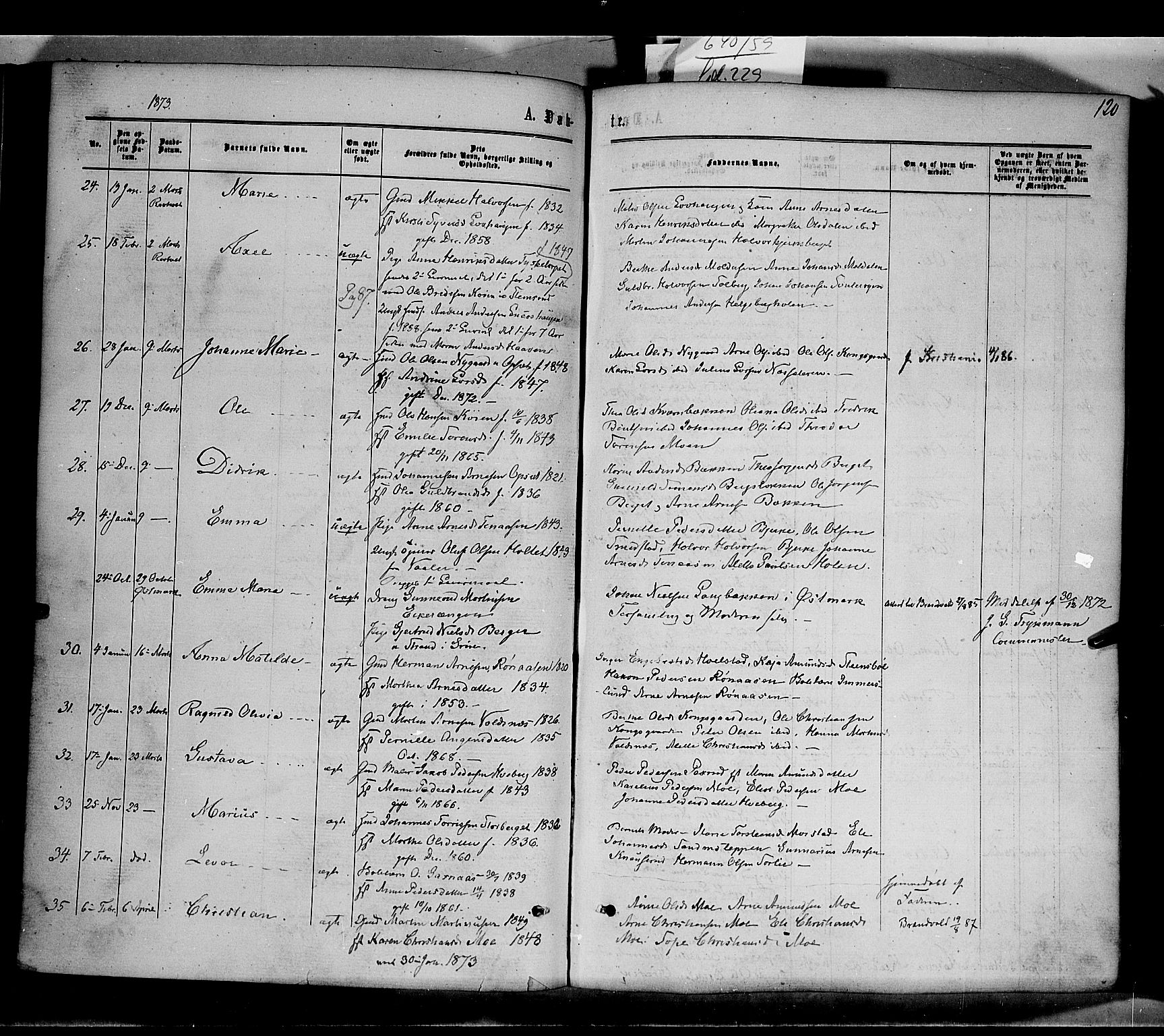 Grue prestekontor, AV/SAH-PREST-036/H/Ha/Haa/L0010: Parish register (official) no. 10, 1864-1873, p. 120