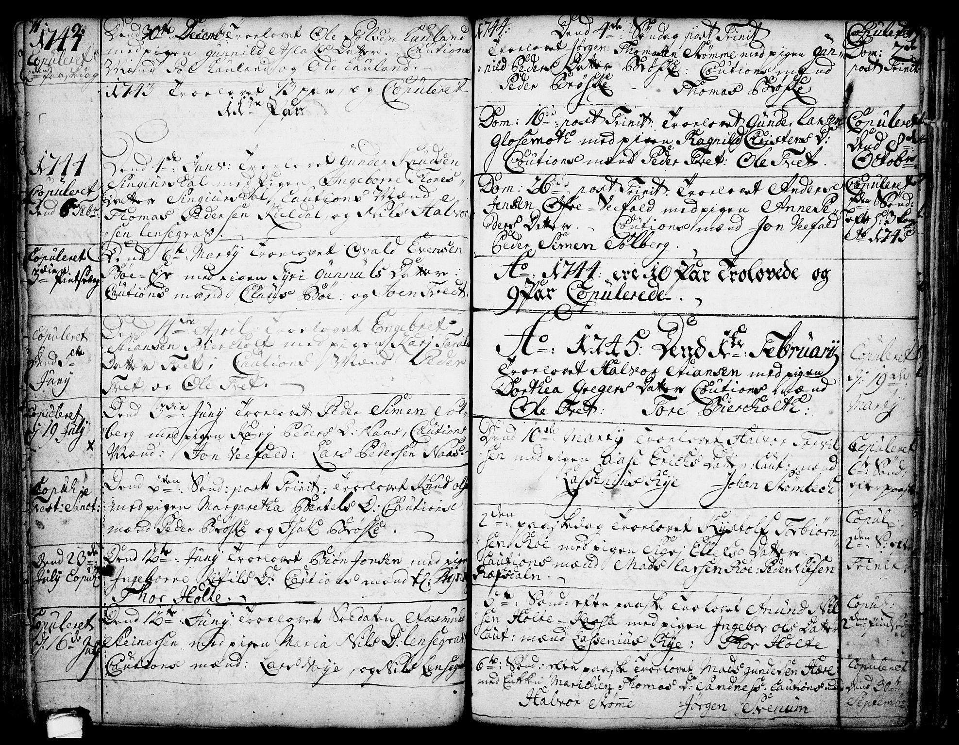 Drangedal kirkebøker, AV/SAKO-A-258/F/Fa/L0002: Parish register (official) no. 2, 1733-1753, p. 11-12