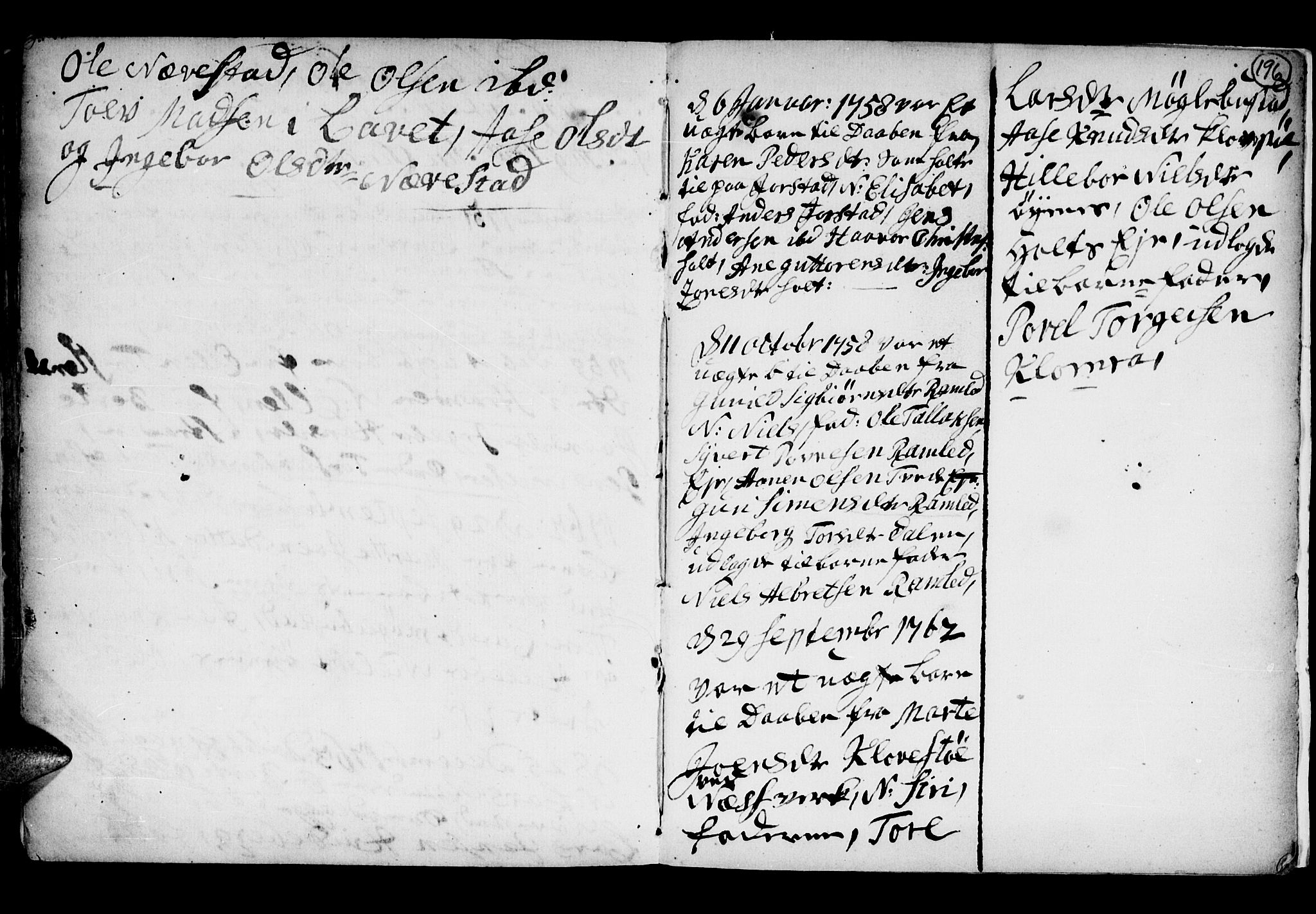 Holt sokneprestkontor, SAK/1111-0021/F/Fb/L0005: Parish register (copy) no. B 5, 1746-1764, p. 196