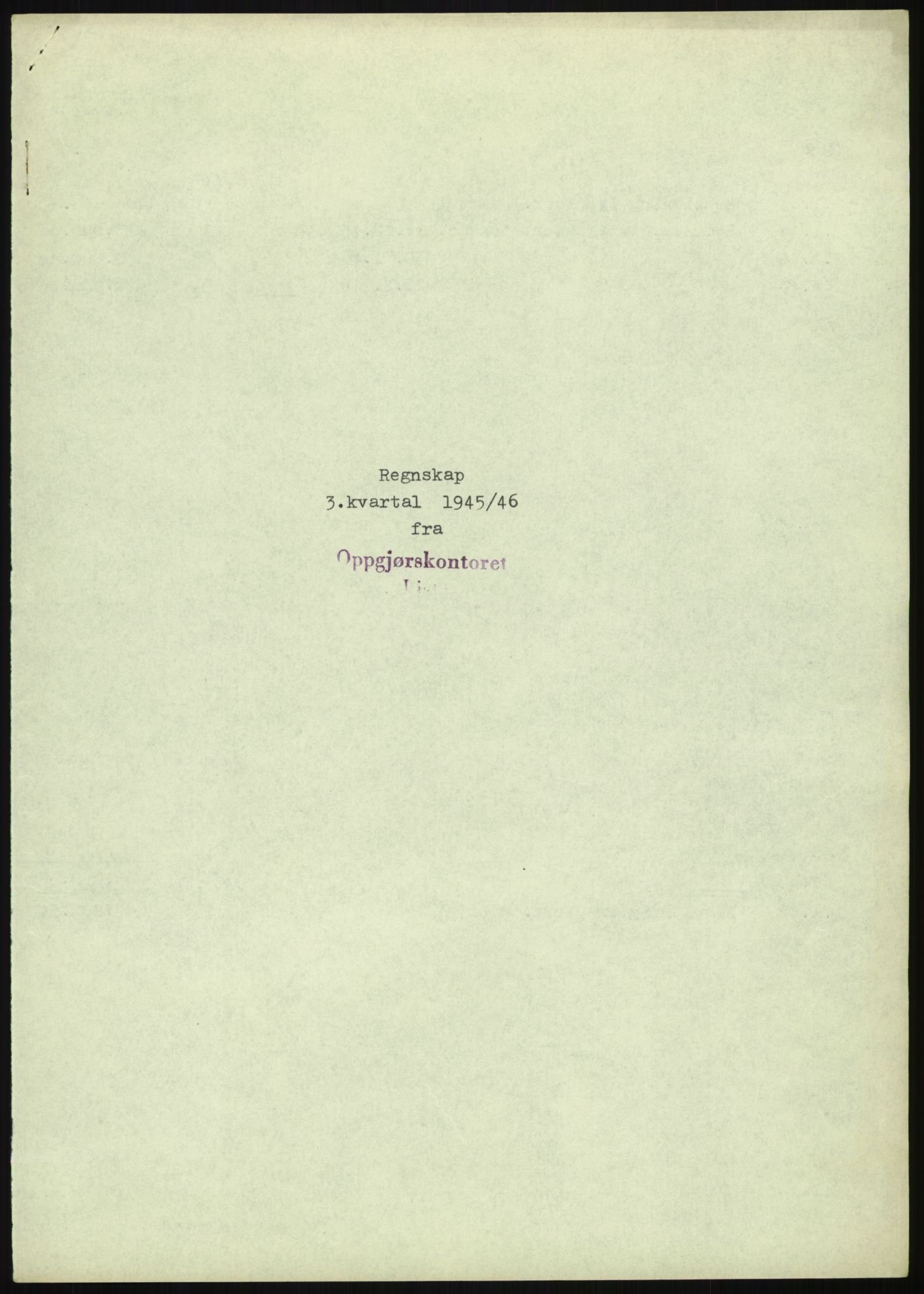 Forsvarsdepartementet, 10. kontor / Oppgjørskontoret, AV/RA-RAFA-1225/D/Db/L0180: Lista oppgjørskontor, 1942-1952, p. 23