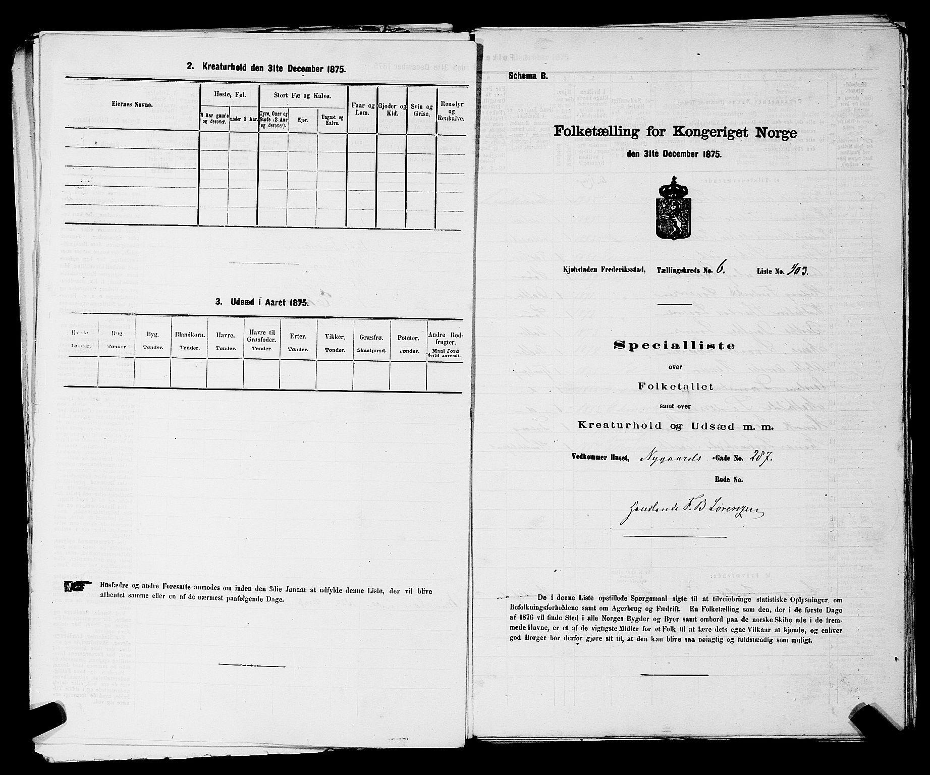 RA, 1875 census for 0103B Fredrikstad/Fredrikstad, 1875, p. 948