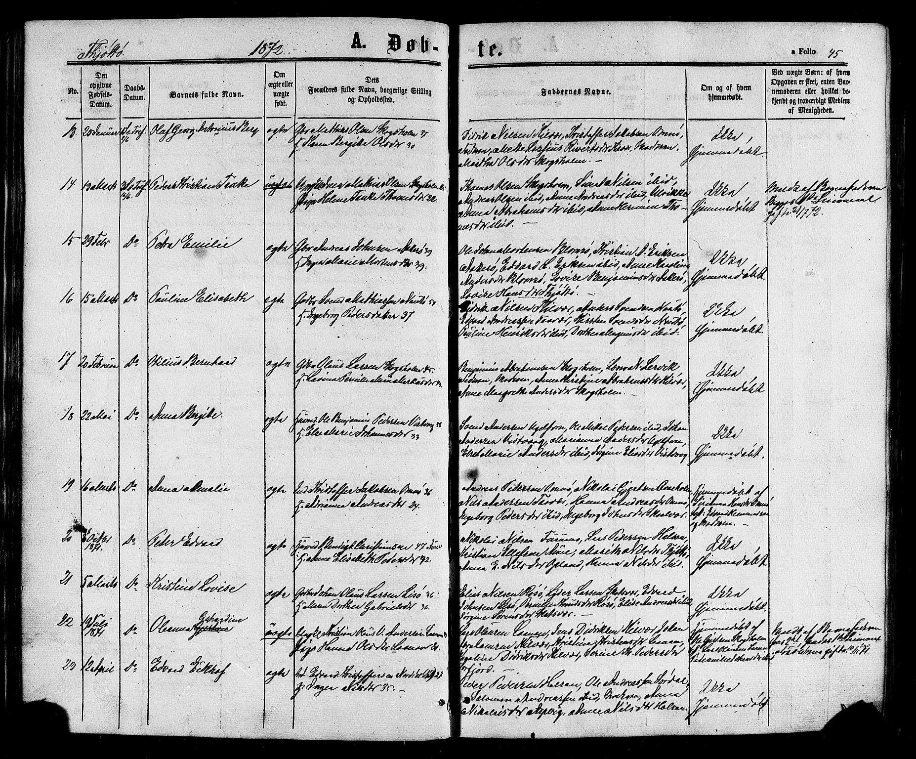 Ministerialprotokoller, klokkerbøker og fødselsregistre - Nordland, AV/SAT-A-1459/817/L0262: Parish register (official) no. 817A03/ 1, 1862-1877, p. 45