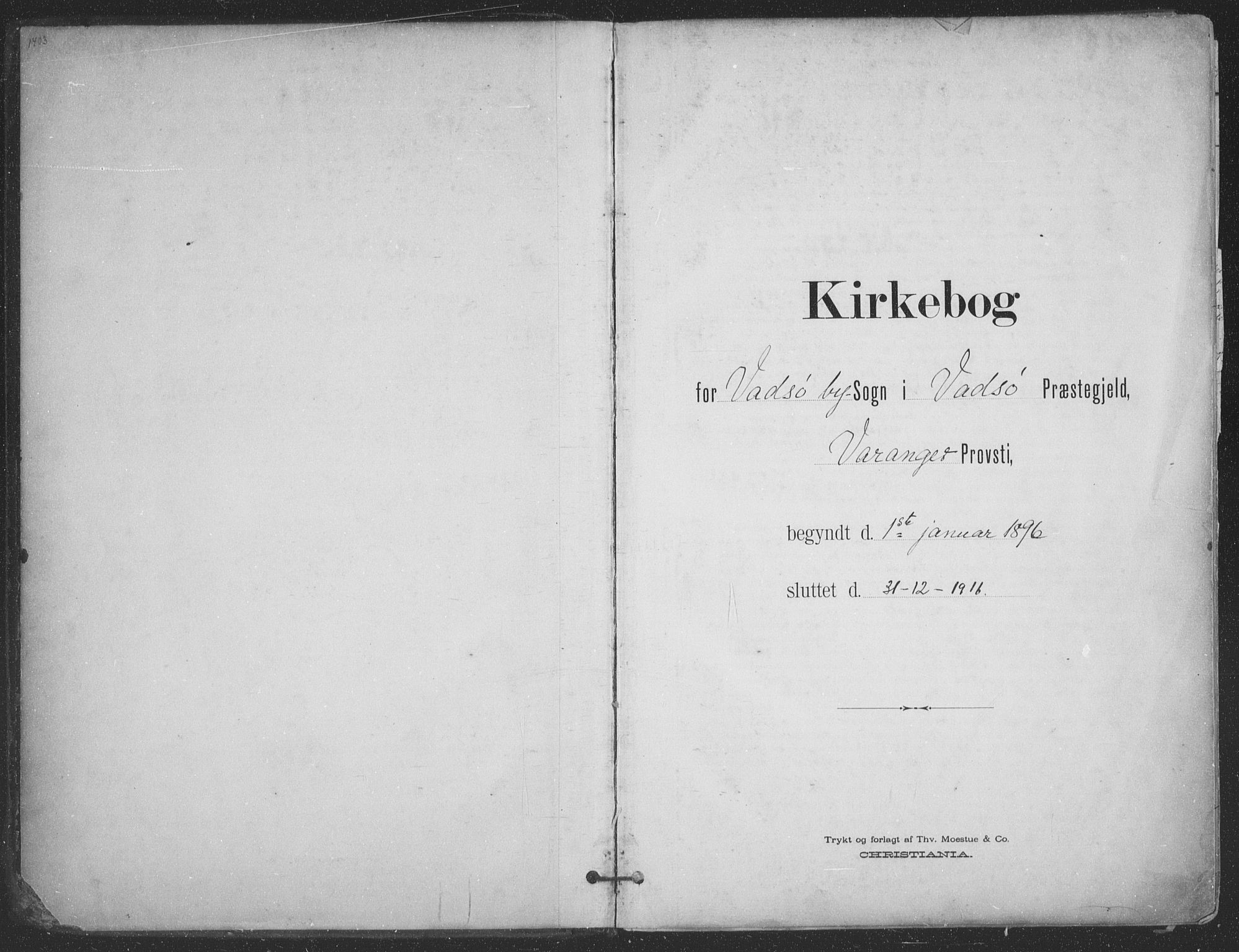 Vadsø sokneprestkontor, AV/SATØ-S-1325/H/Ha/L0007kirke: Parish register (official) no. 7, 1896-1916