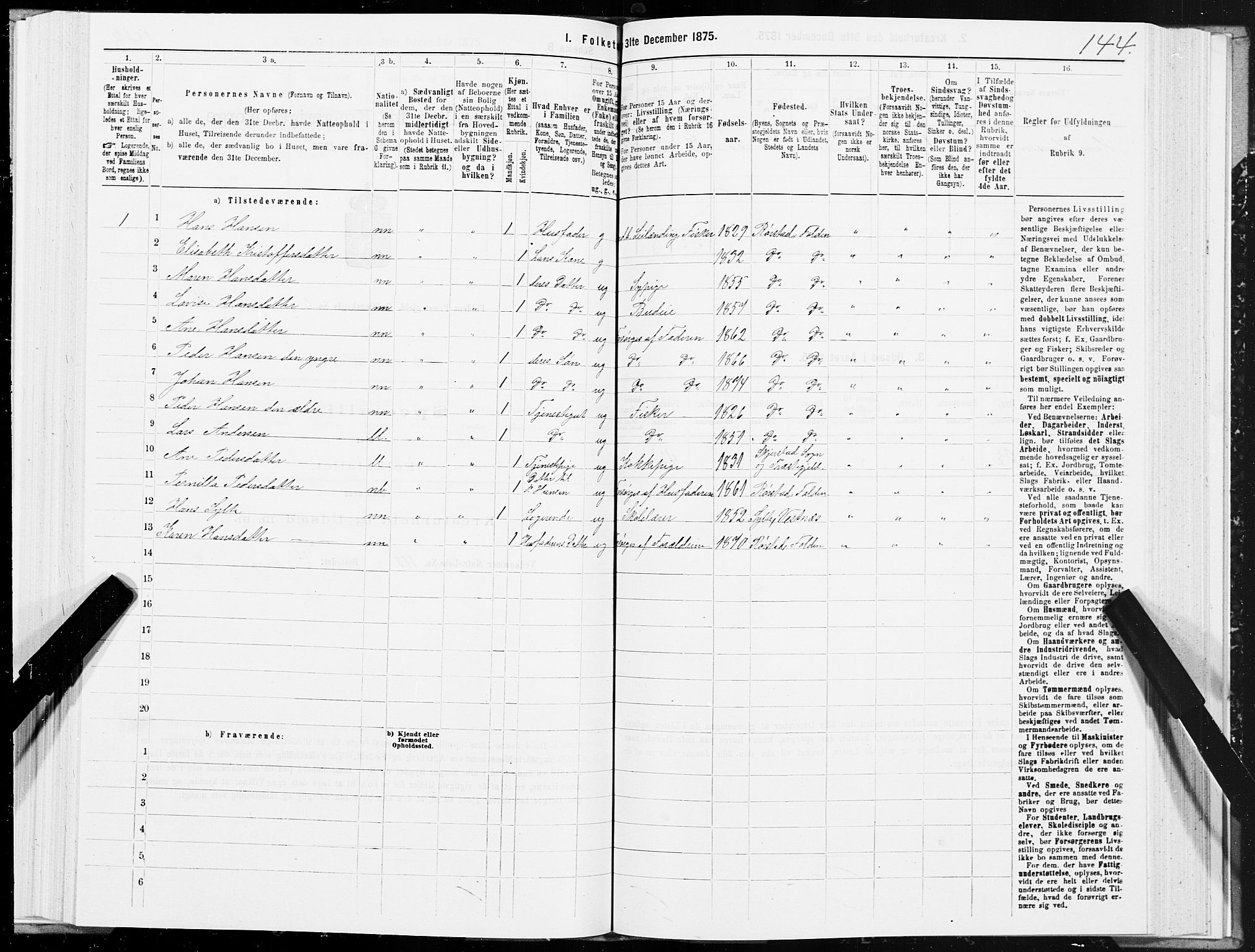 SAT, 1875 census for 1845P Folda, 1875, p. 2144