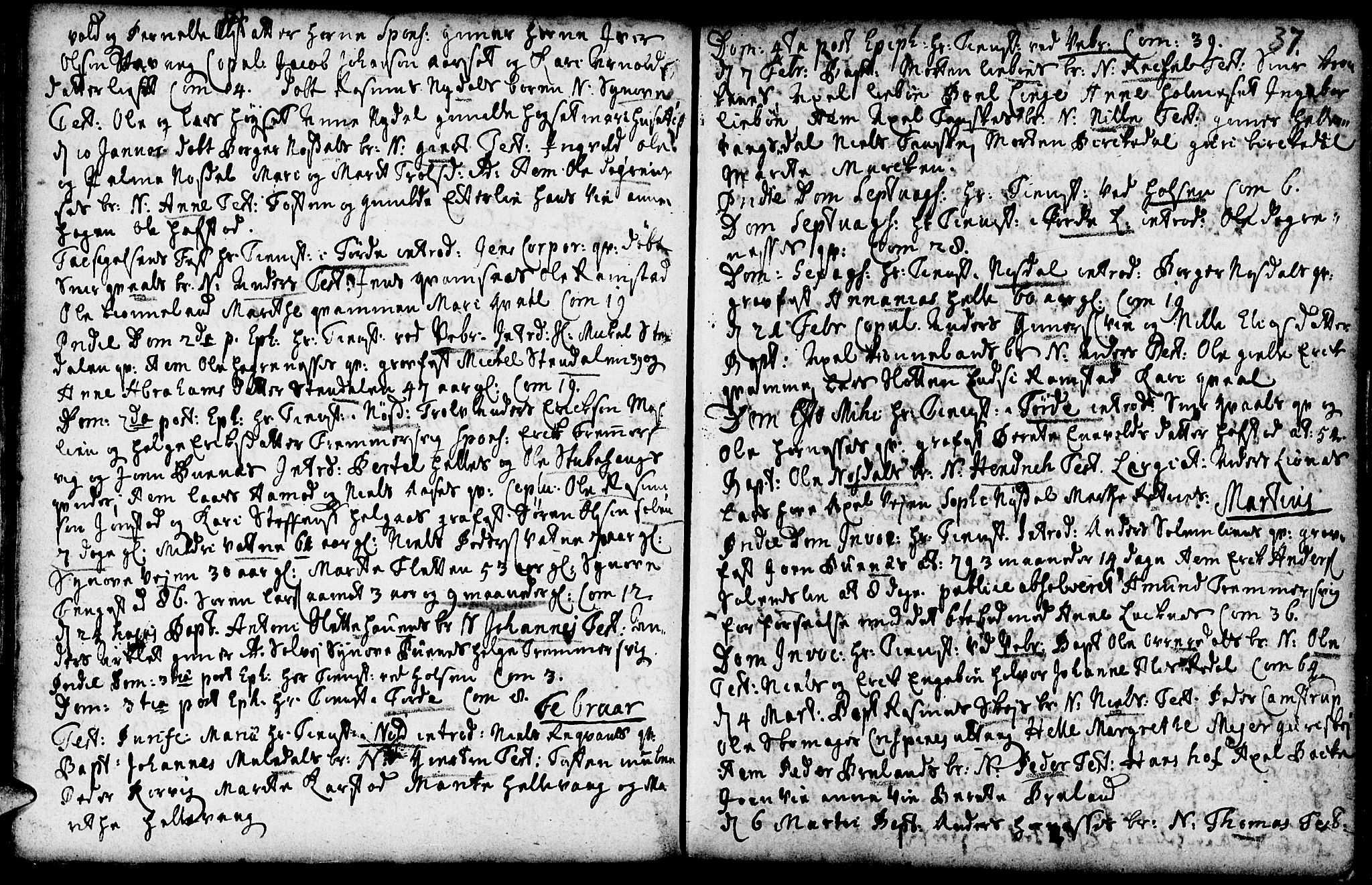 Førde sokneprestembete, SAB/A-79901/H/Haa/Haaa/L0002: Parish register (official) no. A 2, 1728-1748, p. 37