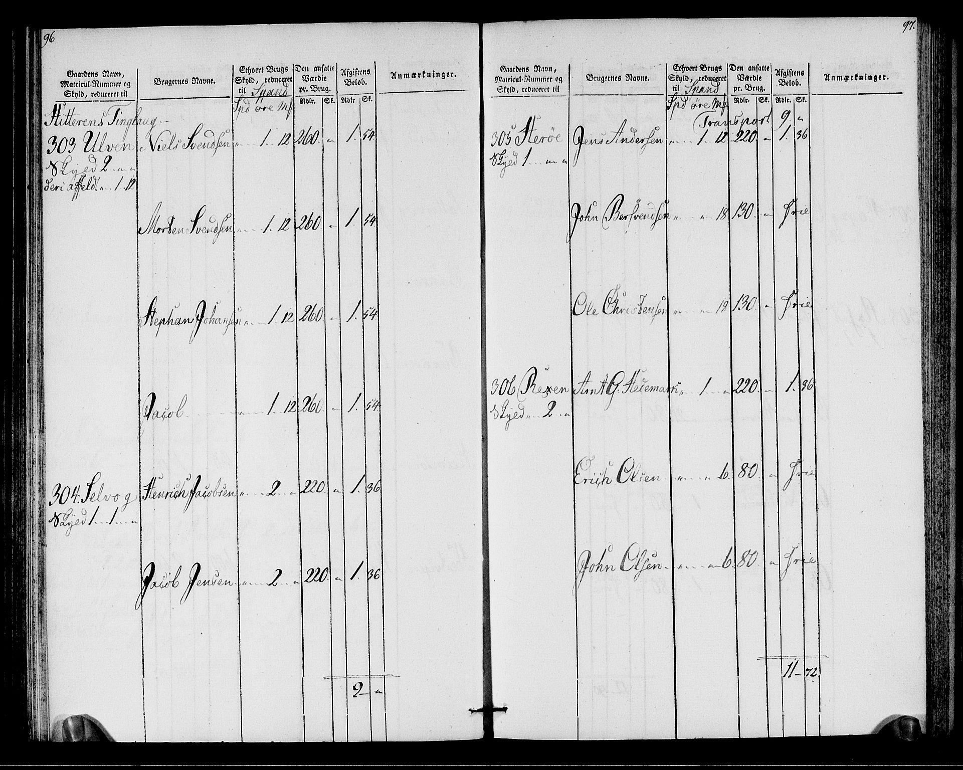 Rentekammeret inntil 1814, Realistisk ordnet avdeling, AV/RA-EA-4070/N/Ne/Nea/L0146: Fosen fogderi. Oppebørselsregister, 1803-1804, p. 51