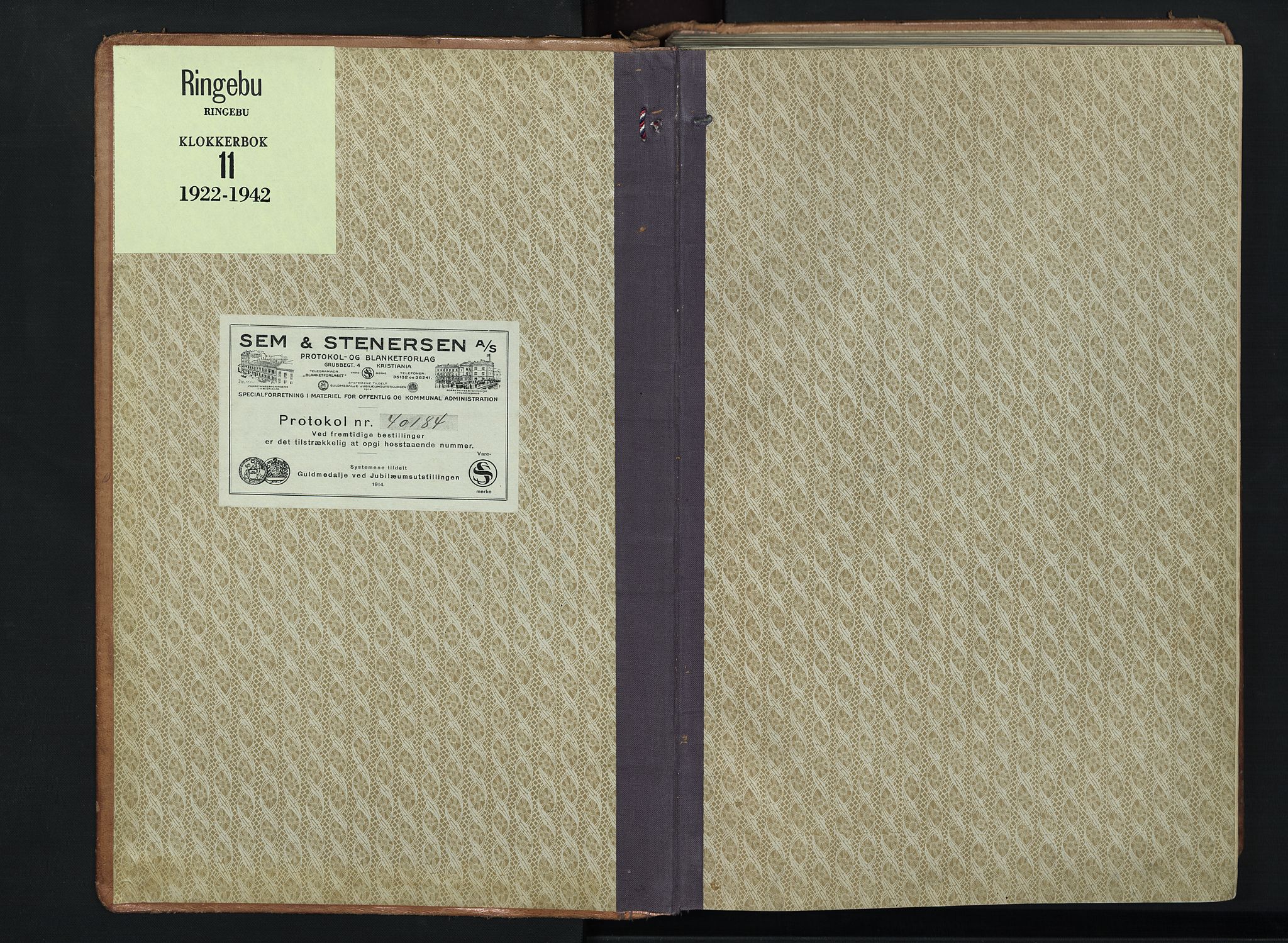 Ringebu prestekontor, AV/SAH-PREST-082/H/Ha/Hab/L0011: Parish register (copy) no. 11, 1921-1943