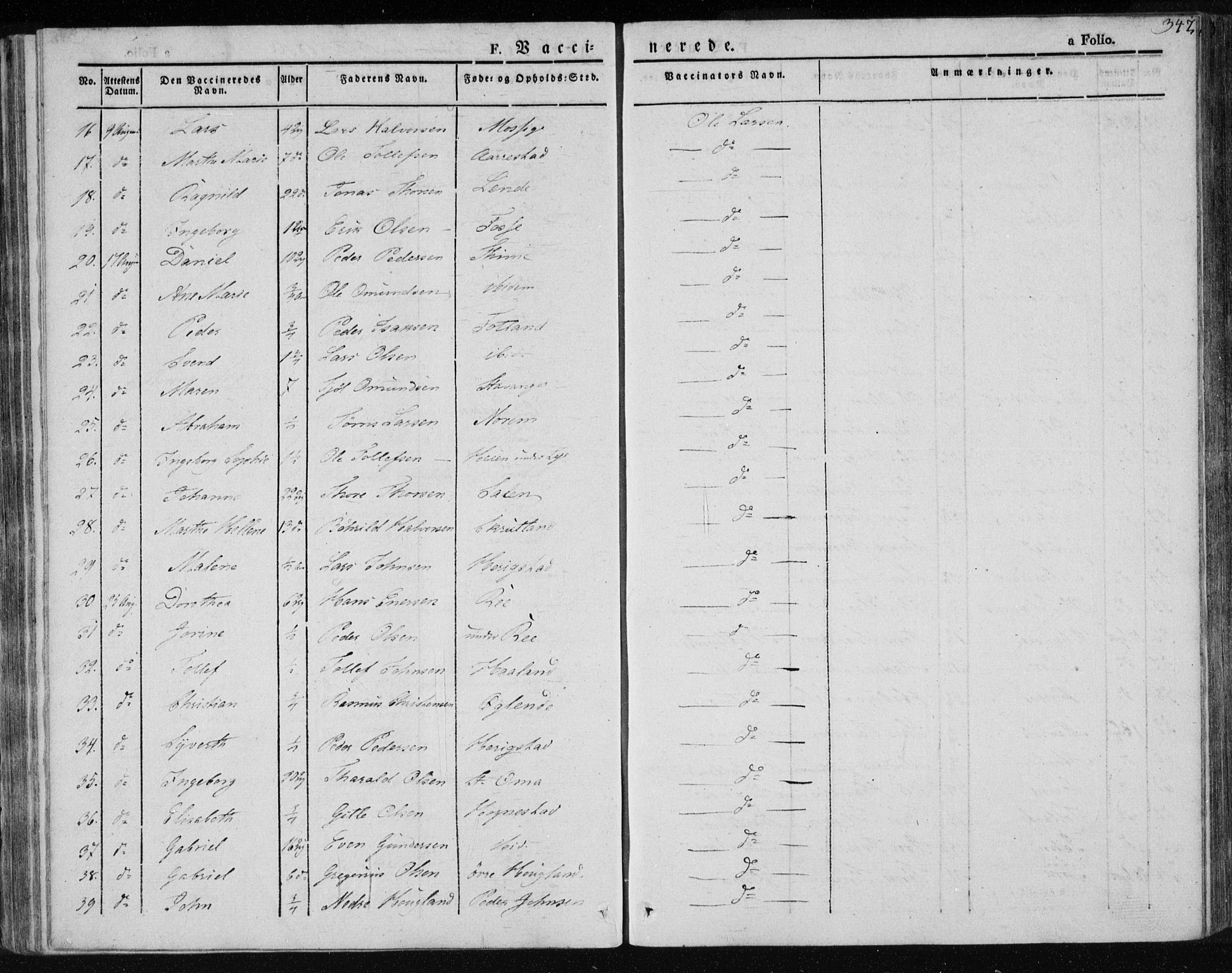 Lye sokneprestkontor, AV/SAST-A-101794/001/30BA/L0004: Parish register (official) no. A 4, 1826-1841, p. 347