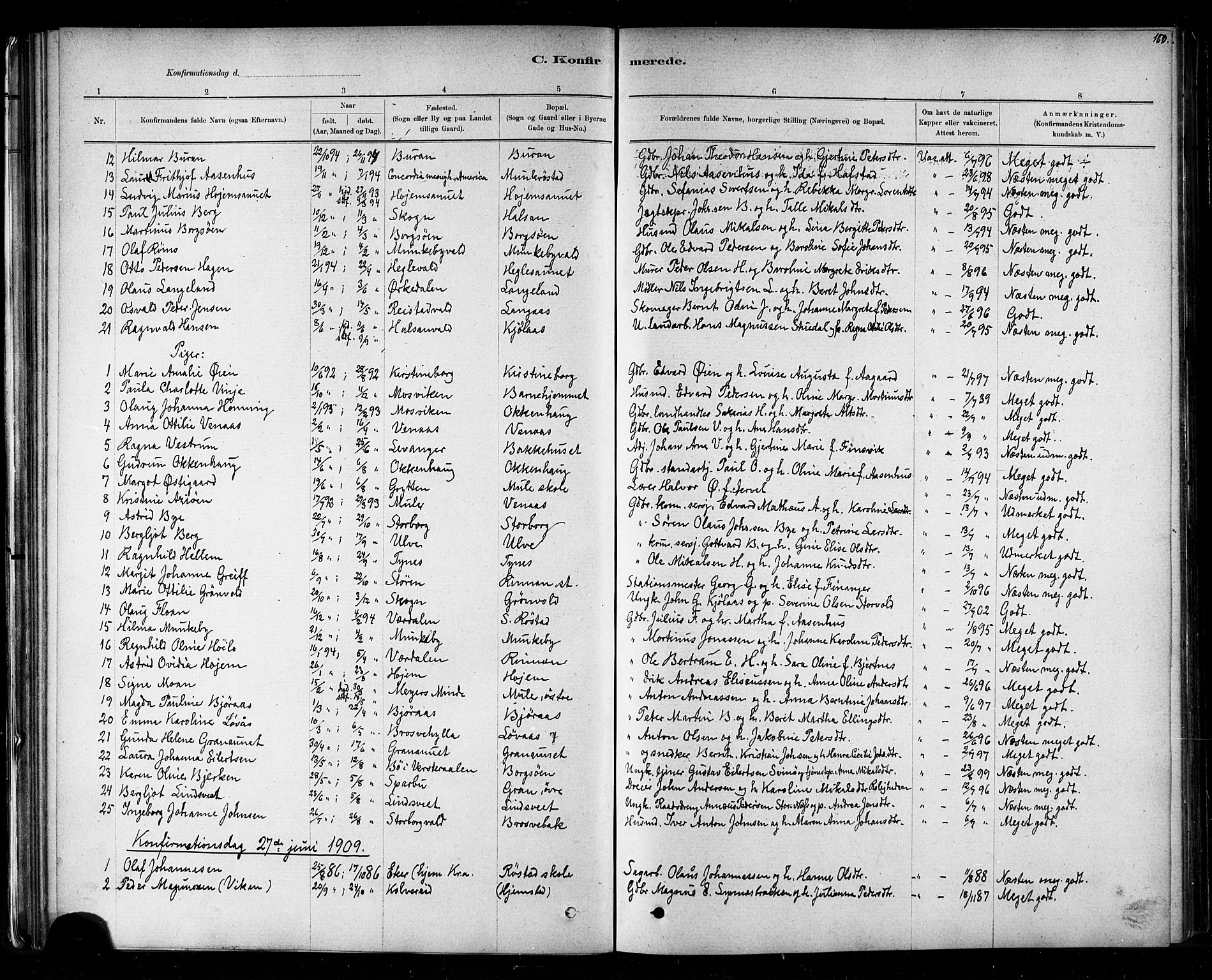 Ministerialprotokoller, klokkerbøker og fødselsregistre - Nord-Trøndelag, SAT/A-1458/721/L0208: Parish register (copy) no. 721C01, 1880-1917, p. 150