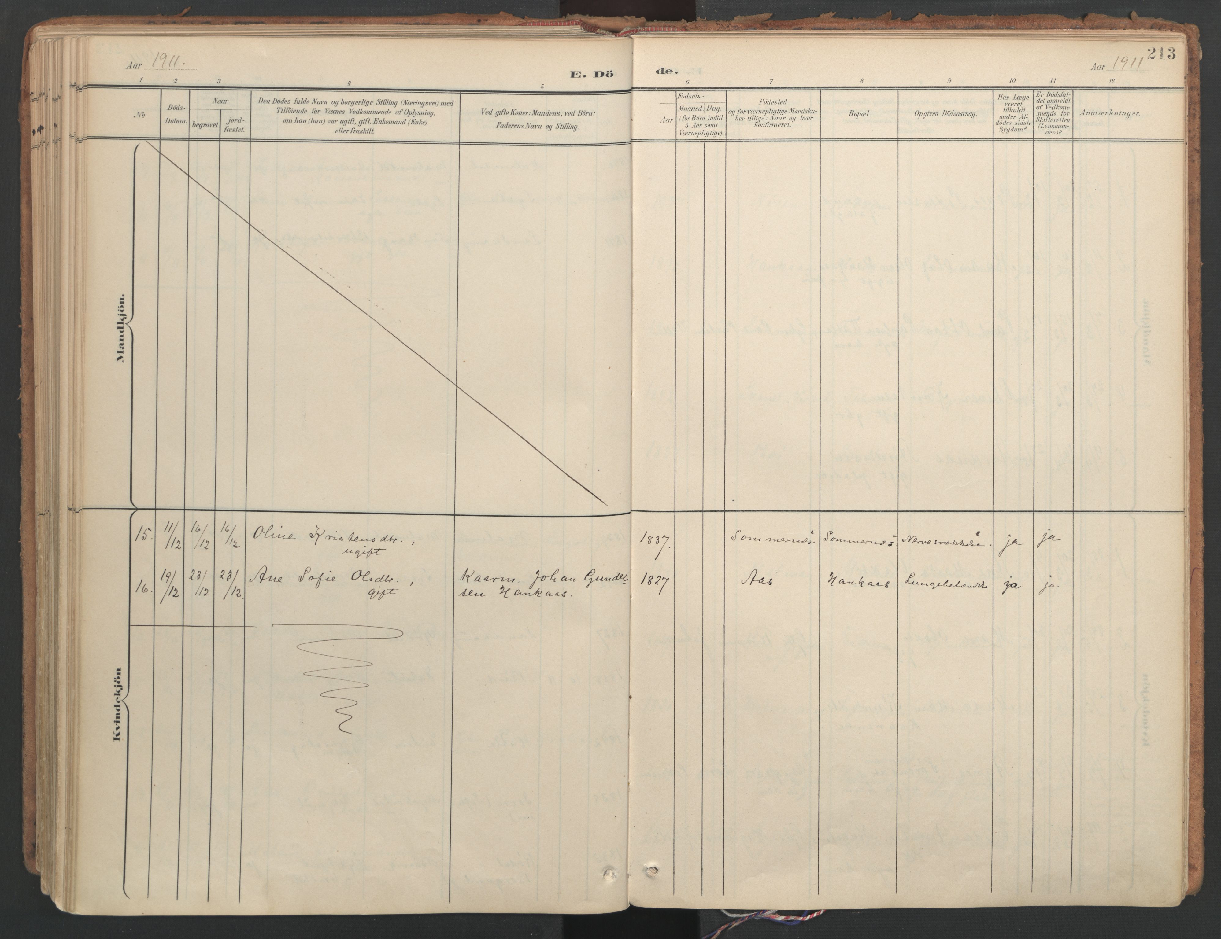 Ministerialprotokoller, klokkerbøker og fødselsregistre - Møre og Romsdal, AV/SAT-A-1454/564/L0741: Parish register (official) no. 564A02, 1900-1976, p. 213