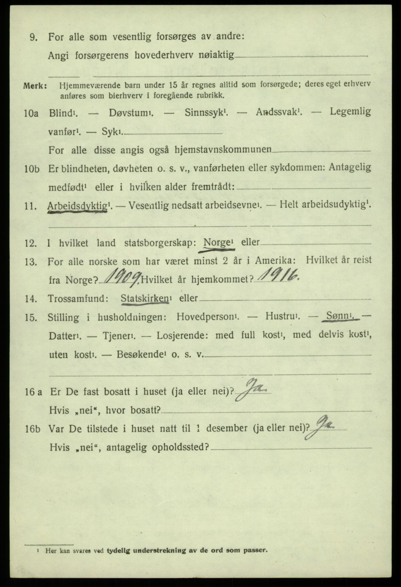 SAB, 1920 census for Austevoll, 1920, p. 4797