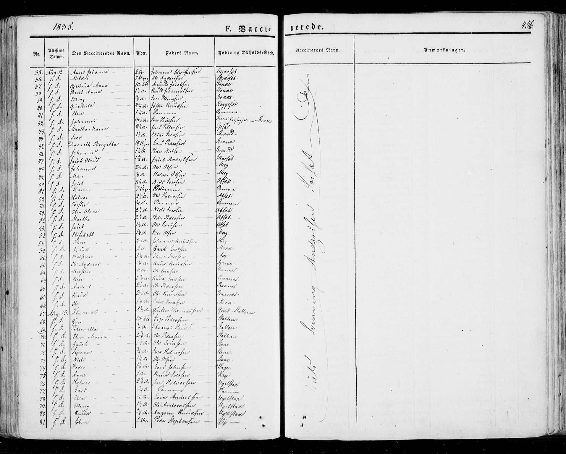 Ministerialprotokoller, klokkerbøker og fødselsregistre - Møre og Romsdal, AV/SAT-A-1454/568/L0803: Parish register (official) no. 568A10, 1830-1853, p. 456