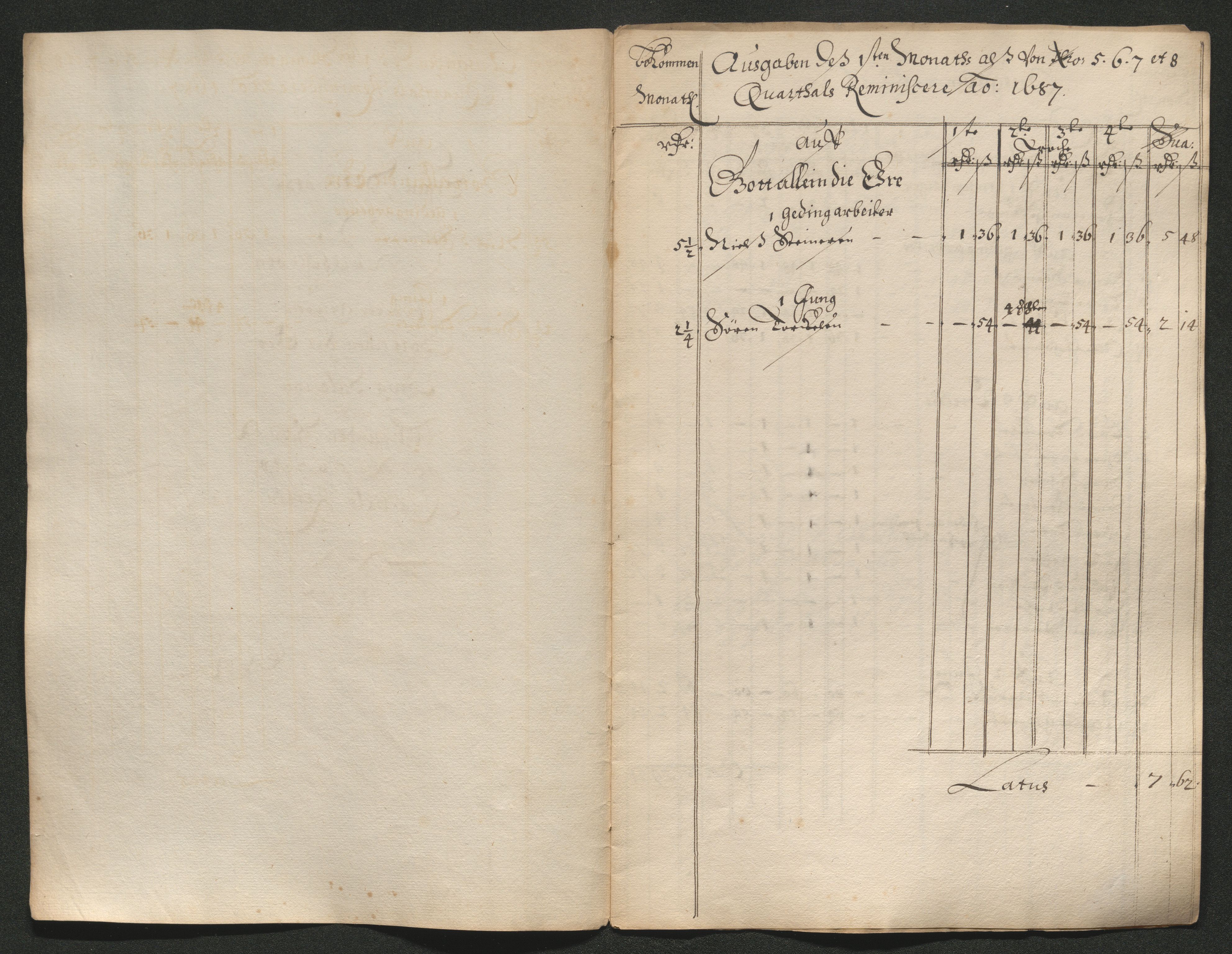 Kongsberg Sølvverk 1623-1816, AV/SAKO-EA-3135/001/D/Dc/Dcd/L0065: Utgiftsregnskap for gruver m.m. , 1687, p. 106