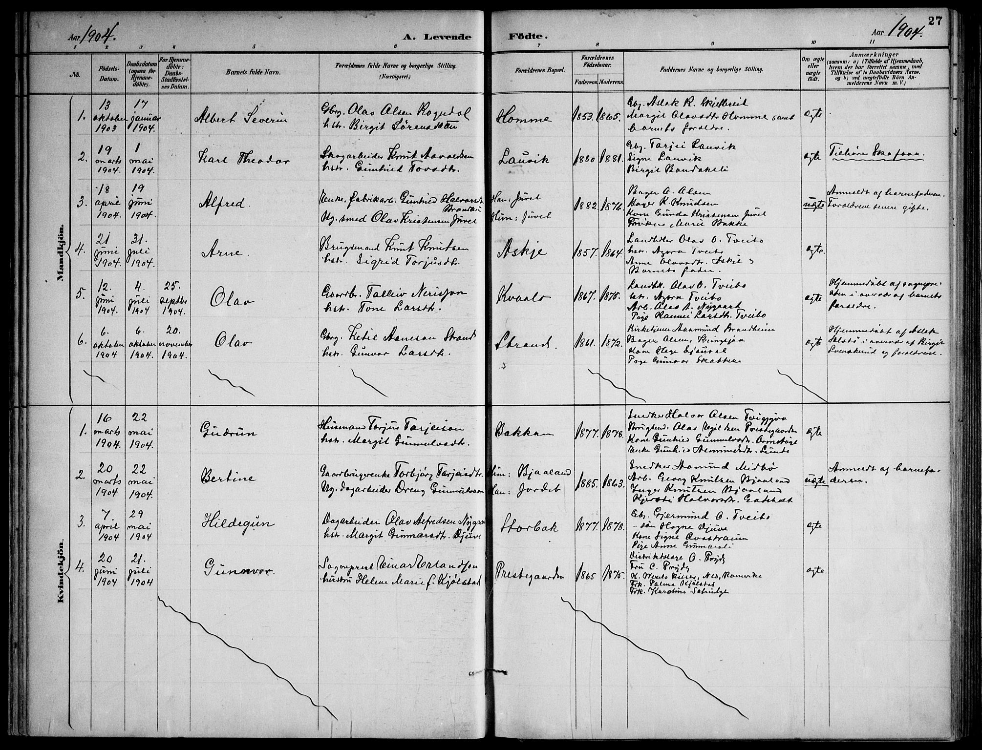 Lårdal kirkebøker, SAKO/A-284/F/Fa/L0007: Parish register (official) no. I 7, 1887-1906, p. 27