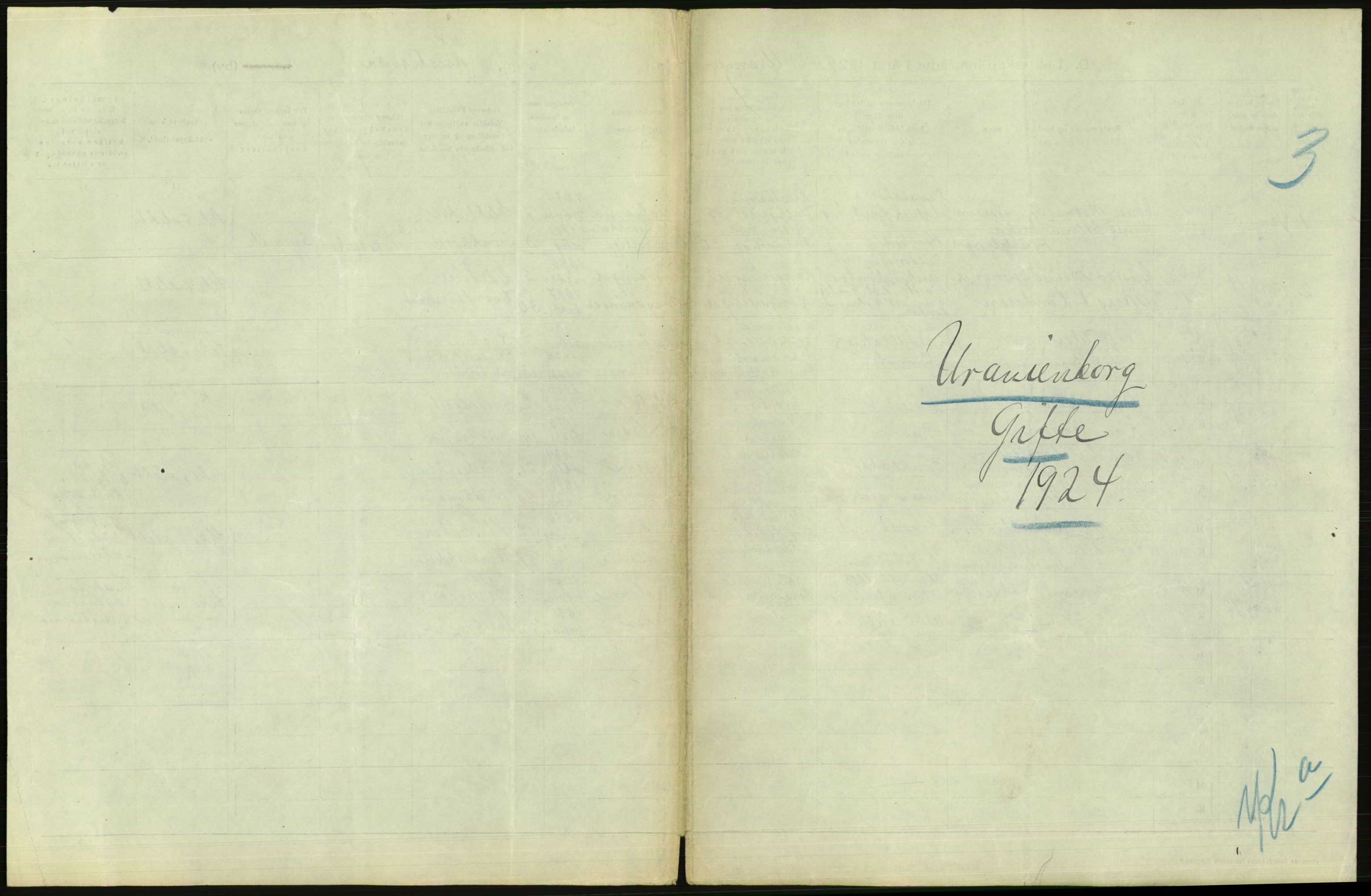 Statistisk sentralbyrå, Sosiodemografiske emner, Befolkning, RA/S-2228/D/Df/Dfc/Dfcd/L0007: Kristiania: Gifte, 1924, p. 165