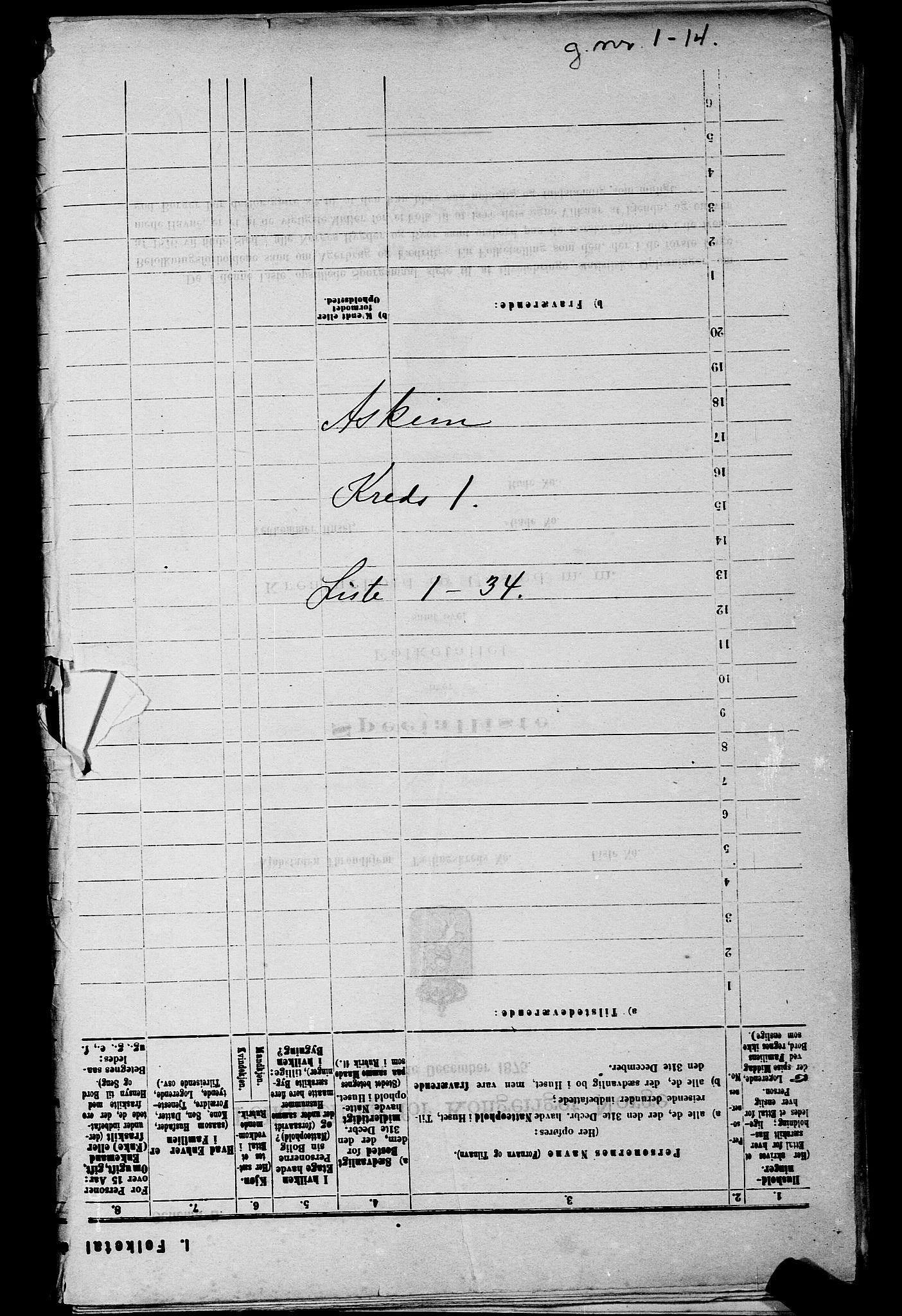 RA, 1875 census for 0124P Askim, 1875, p. 38