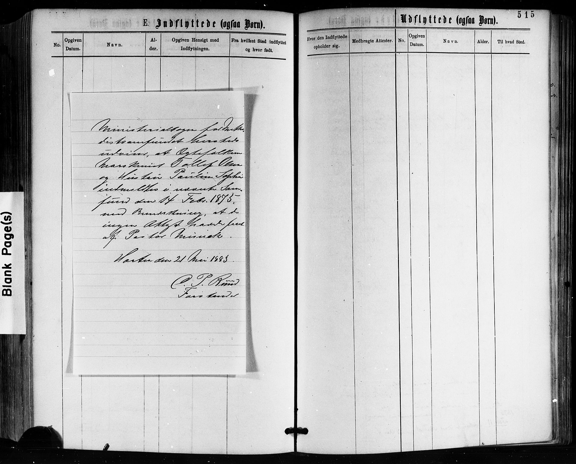 Horten kirkebøker, SAKO/A-348/F/Fa/L0002: Parish register (official) no. 2, 1872-1877, p. 515