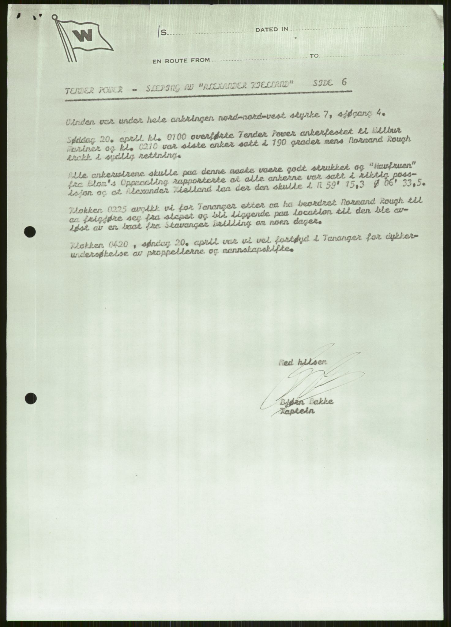 Justisdepartementet, Granskningskommisjonen ved Alexander Kielland-ulykken 27.3.1980, AV/RA-S-1165/D/L0006: A Alexander L. Kielland (Doku.liste + A3-A6, A11-A13, A18-A20-A21, A23, A31 av 31)/Dykkerjournaler, 1980-1981, p. 97