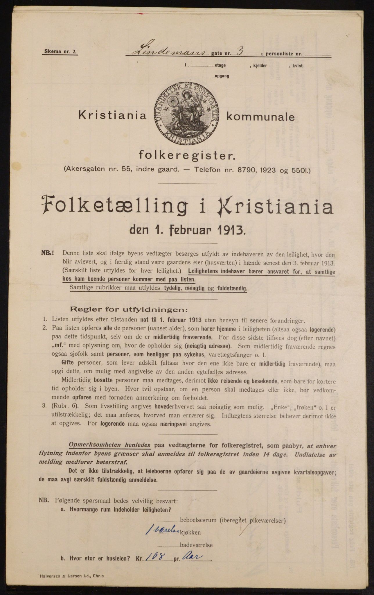 OBA, Municipal Census 1913 for Kristiania, 1913, p. 57402