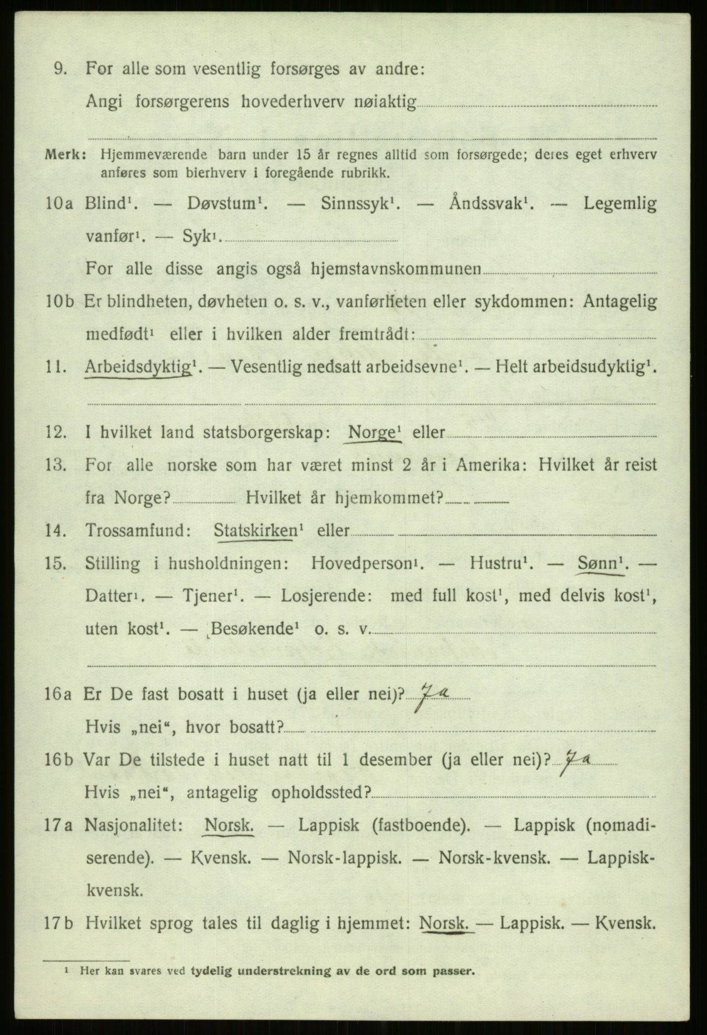 SATØ, 1920 census for Trondenes, 1920, p. 18401