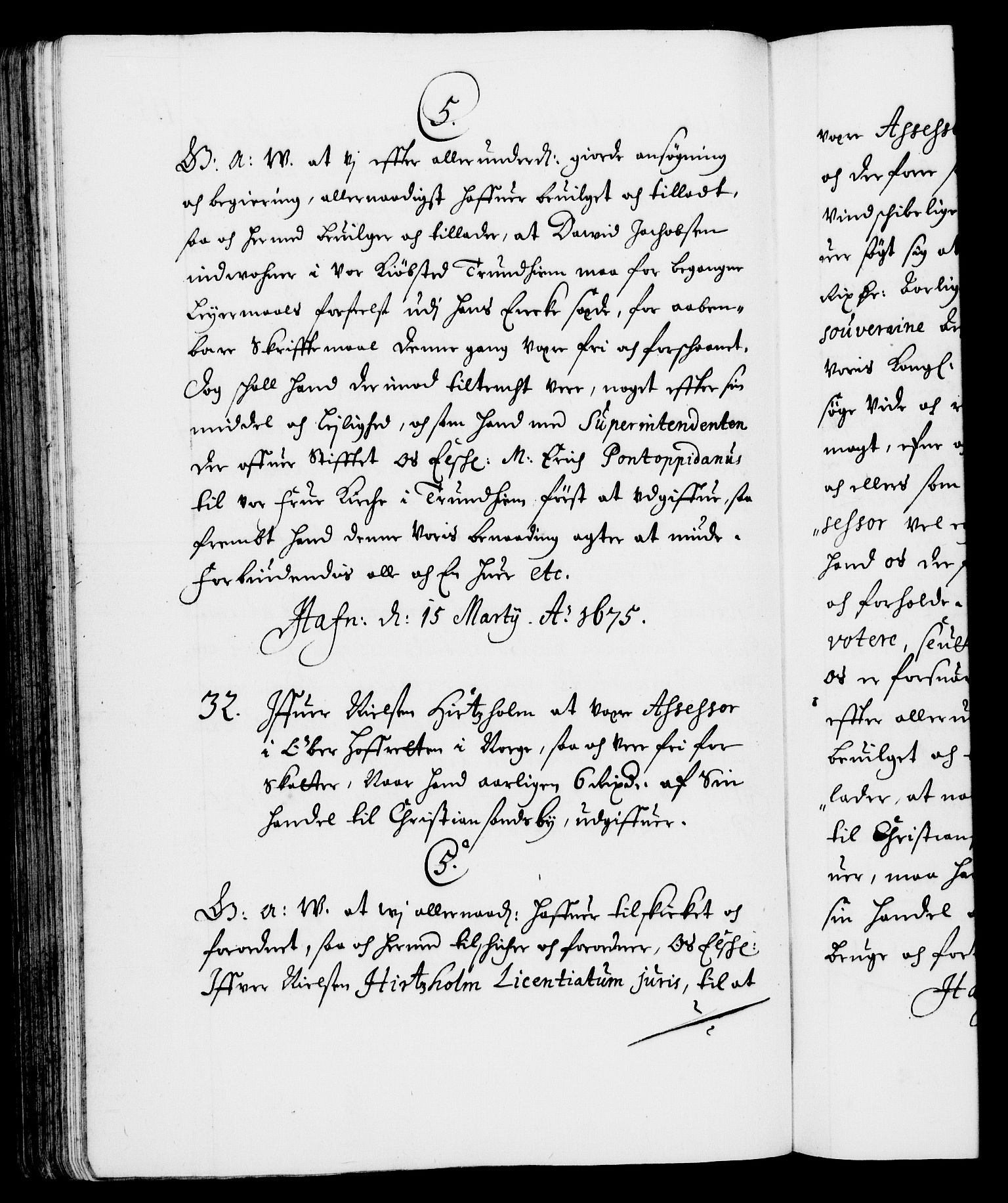 Danske Kanselli 1572-1799, RA/EA-3023/F/Fc/Fca/Fcaa/L0012: Norske registre (mikrofilm), 1674-1680, p. 115b