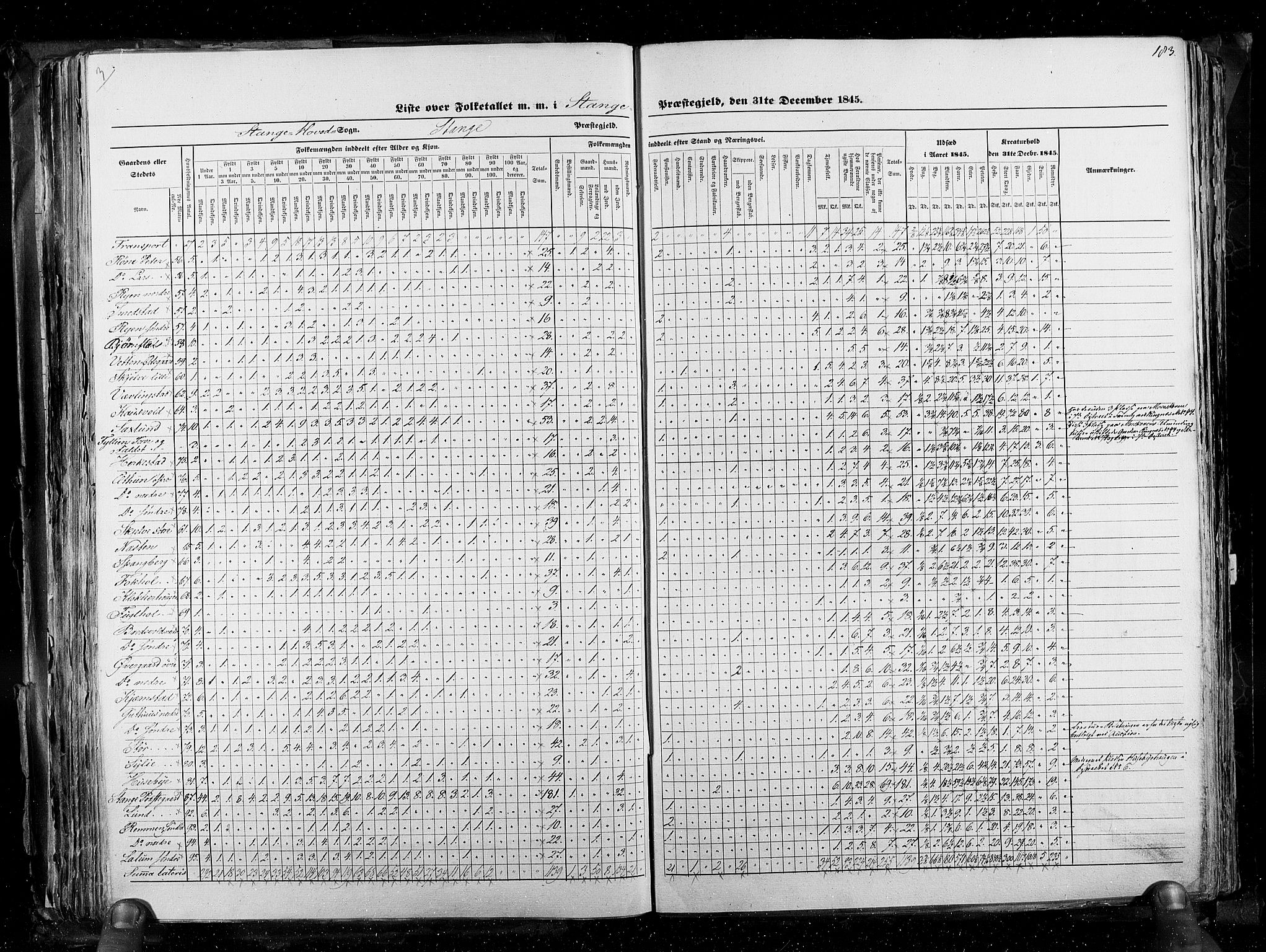 RA, Census 1845, vol. 3: Hedemarken amt og Kristians amt, 1845, p. 183