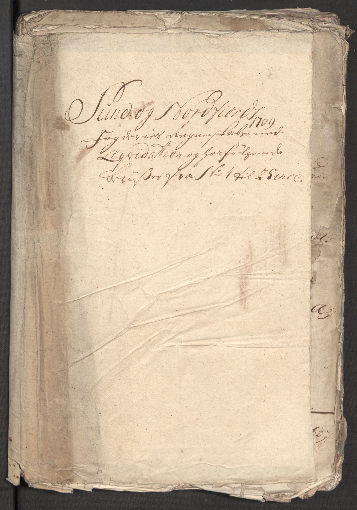 Rentekammeret inntil 1814, Reviderte regnskaper, Fogderegnskap, RA/EA-4092/R53/L3432: Fogderegnskap Sunn- og Nordfjord, 1709, p. 3