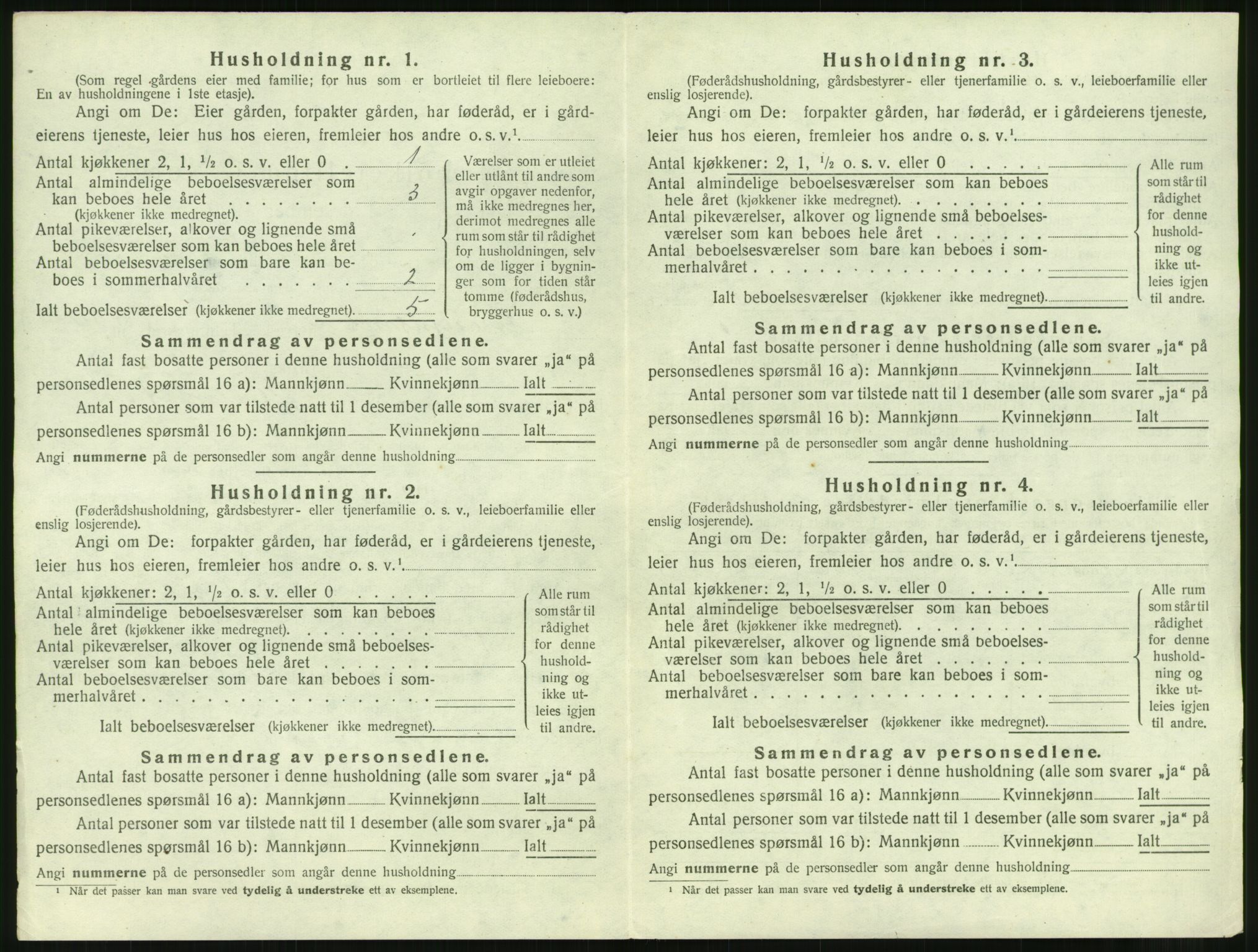 SAT, 1920 census for Straumsnes, 1920, p. 326