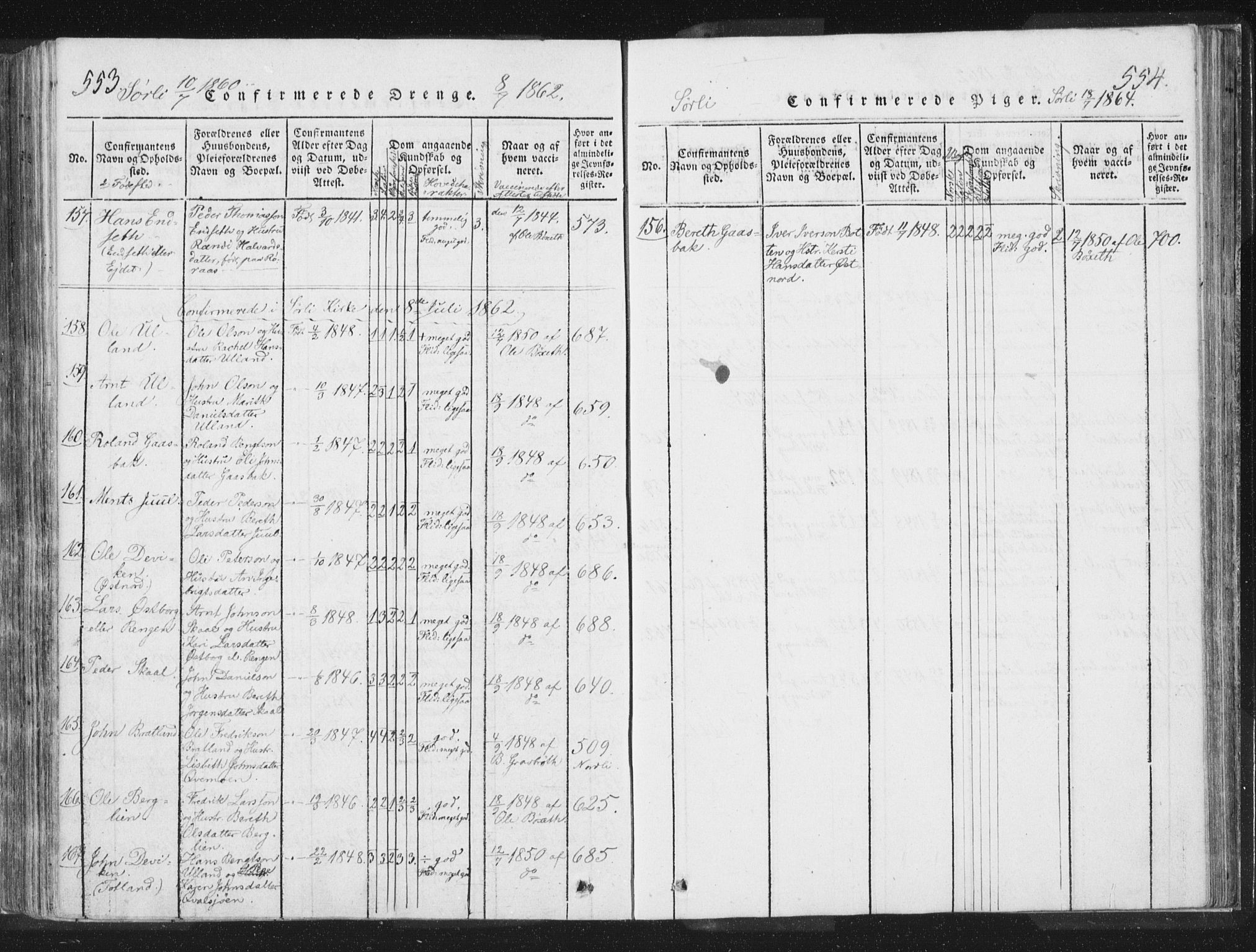 Ministerialprotokoller, klokkerbøker og fødselsregistre - Nord-Trøndelag, SAT/A-1458/755/L0491: Parish register (official) no. 755A01 /2, 1817-1864, p. 553-554