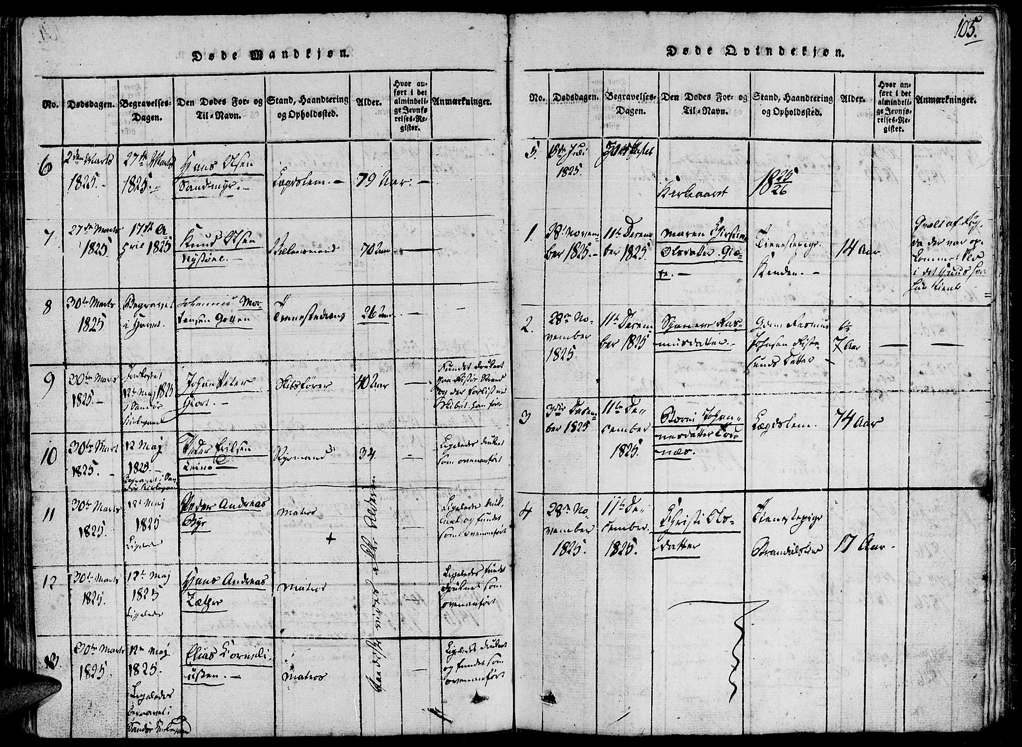 Ministerialprotokoller, klokkerbøker og fødselsregistre - Møre og Romsdal, AV/SAT-A-1454/503/L0033: Parish register (official) no. 503A01, 1816-1841, p. 105