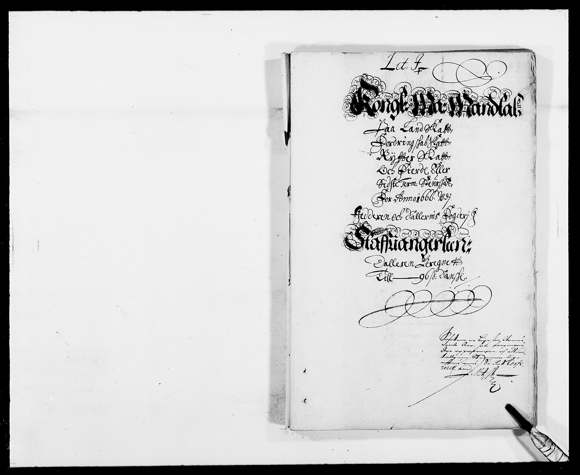 Rentekammeret inntil 1814, Reviderte regnskaper, Fogderegnskap, RA/EA-4092/R46/L2709: Fogderegnskap Jæren og Dalane, 1665-1667, p. 248