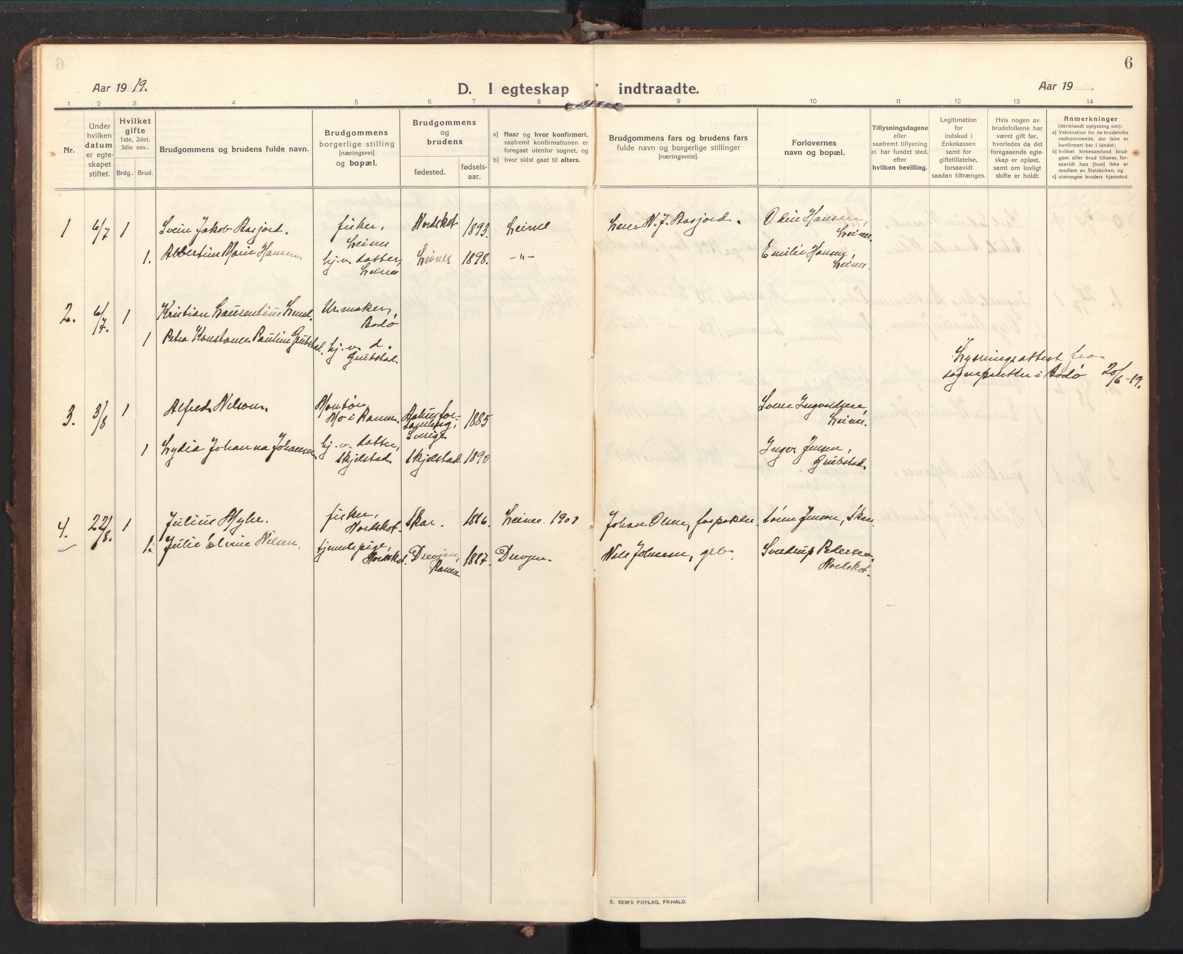 Ministerialprotokoller, klokkerbøker og fødselsregistre - Nordland, AV/SAT-A-1459/857/L0825: Parish register (official) no. 857A05, 1917-1946, p. 6