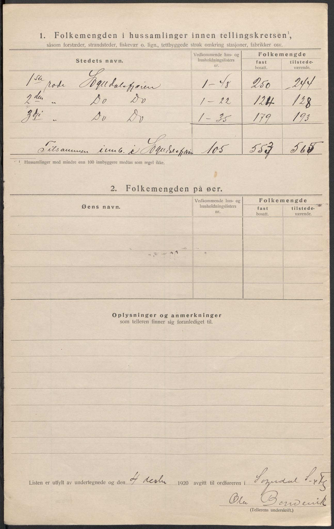 SAB, 1920 census for Sogndal, 1920, p. 31