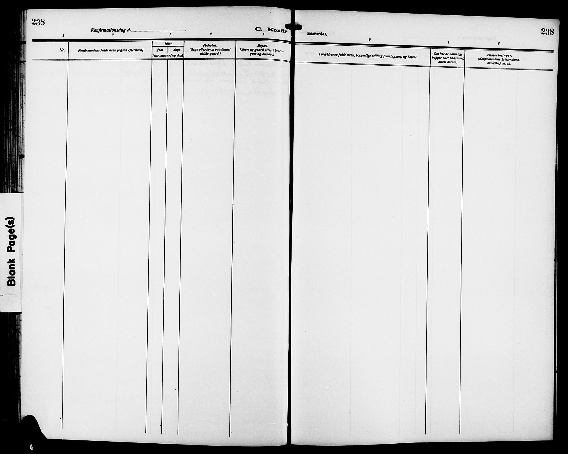 Strømsgodset kirkebøker, AV/SAKO-A-324/G/Ga/L0003: Parish register (copy) no. 3, 1911-1926, p. 238