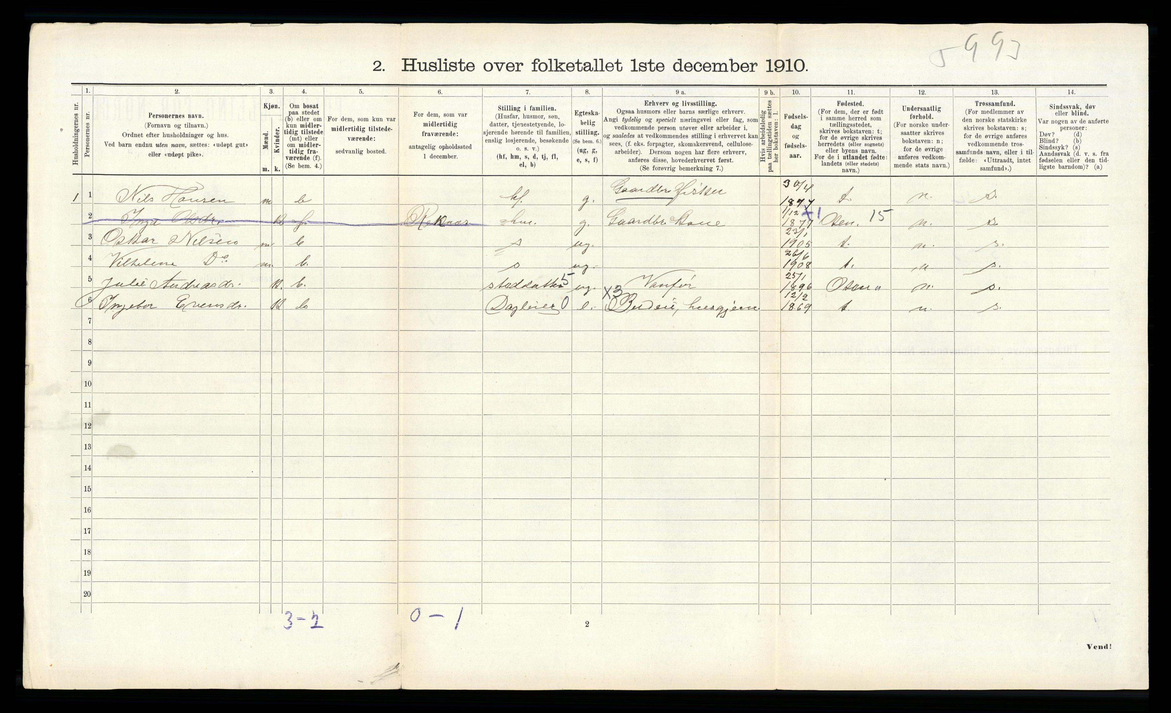 RA, 1910 census for Roan, 1910, p. 351