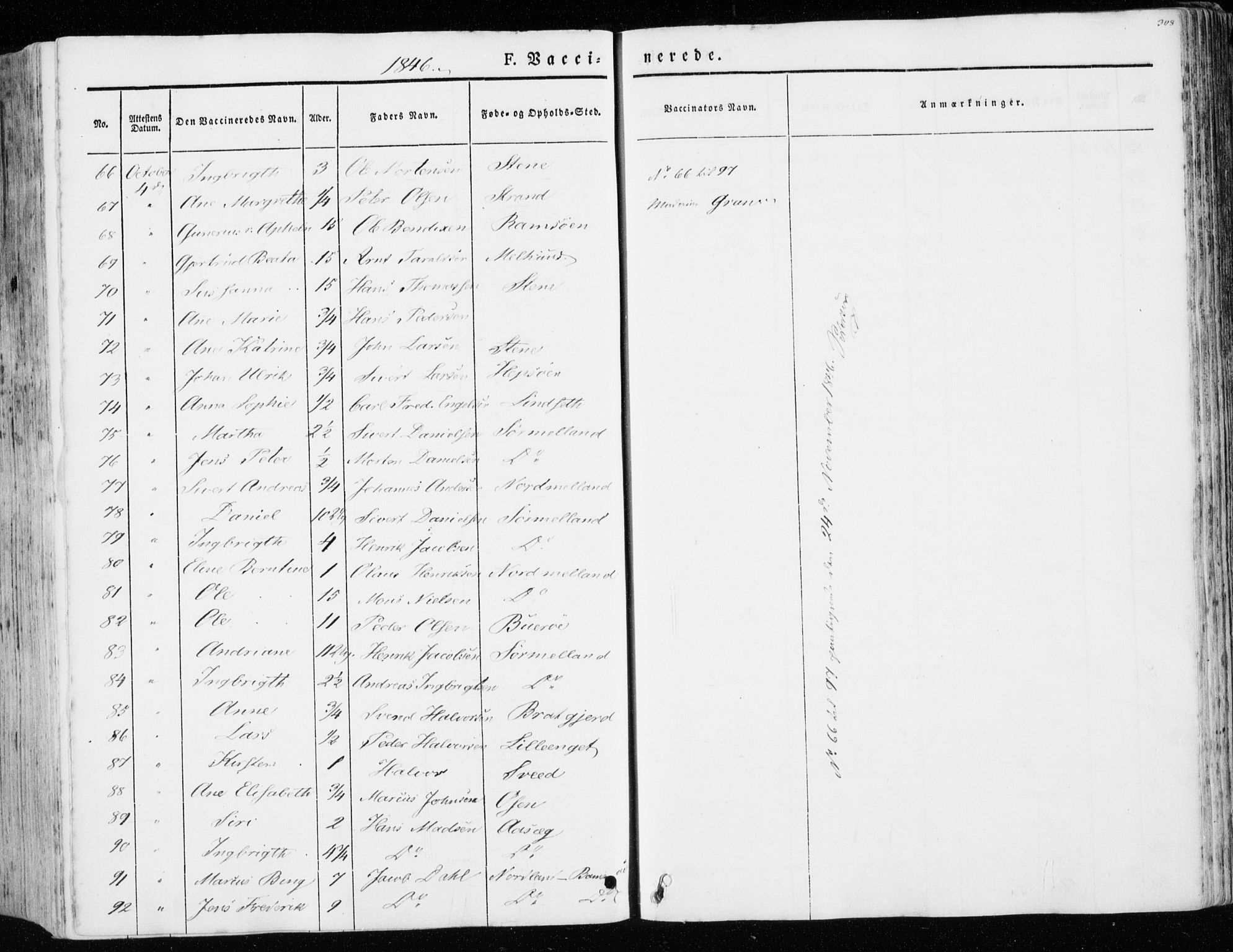 Ministerialprotokoller, klokkerbøker og fødselsregistre - Sør-Trøndelag, SAT/A-1456/657/L0704: Parish register (official) no. 657A05, 1846-1857, p. 308