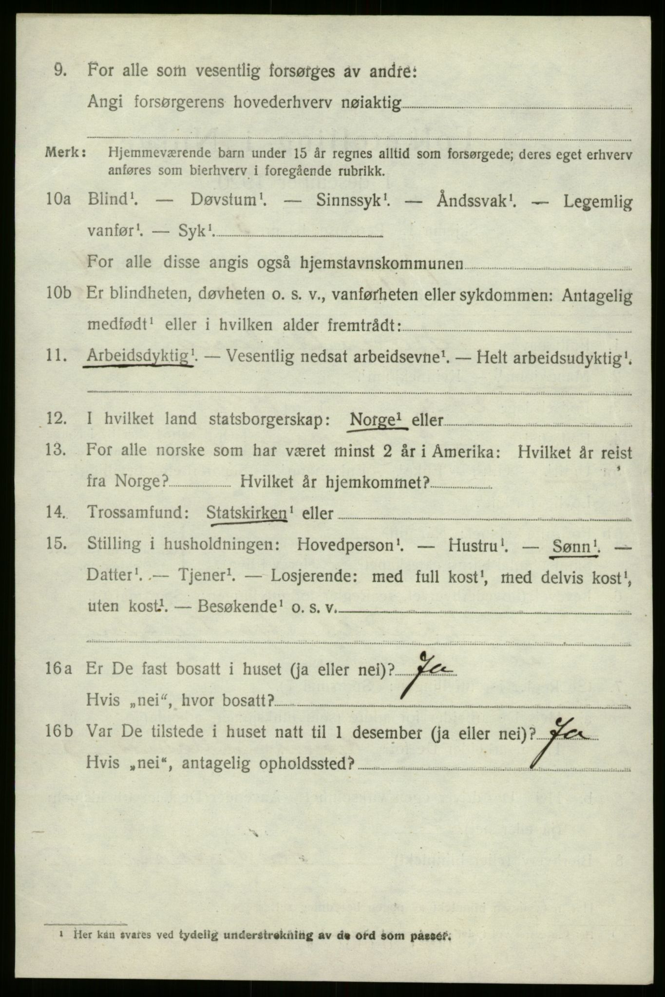 SAB, 1920 census for Gloppen, 1920, p. 6893