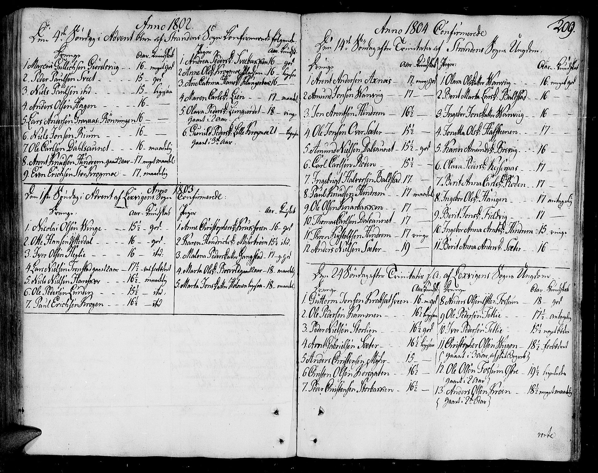 Ministerialprotokoller, klokkerbøker og fødselsregistre - Nord-Trøndelag, SAT/A-1458/701/L0004: Parish register (official) no. 701A04, 1783-1816, p. 209