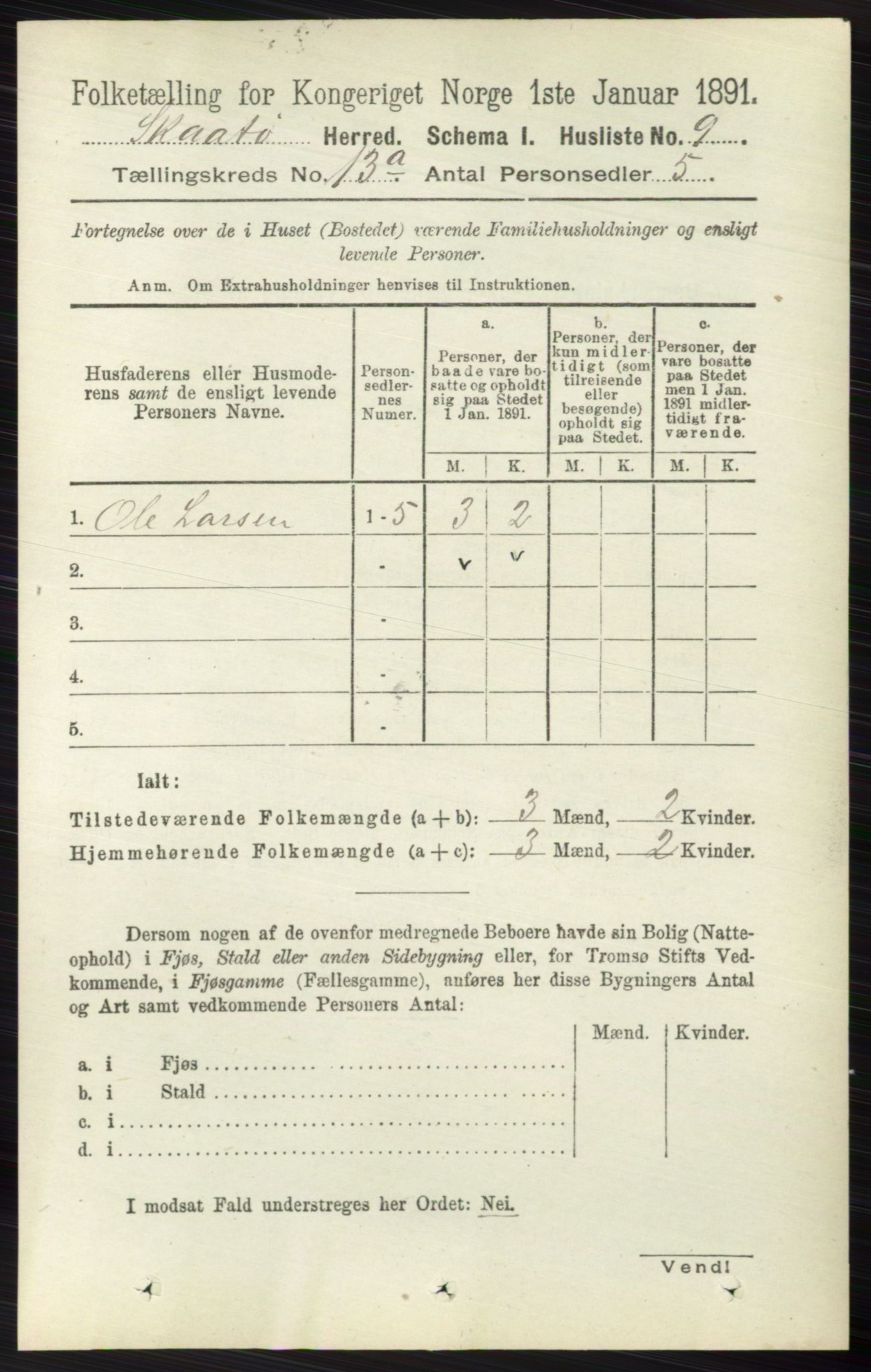 RA, 1891 census for 0815 Skåtøy, 1891, p. 4390