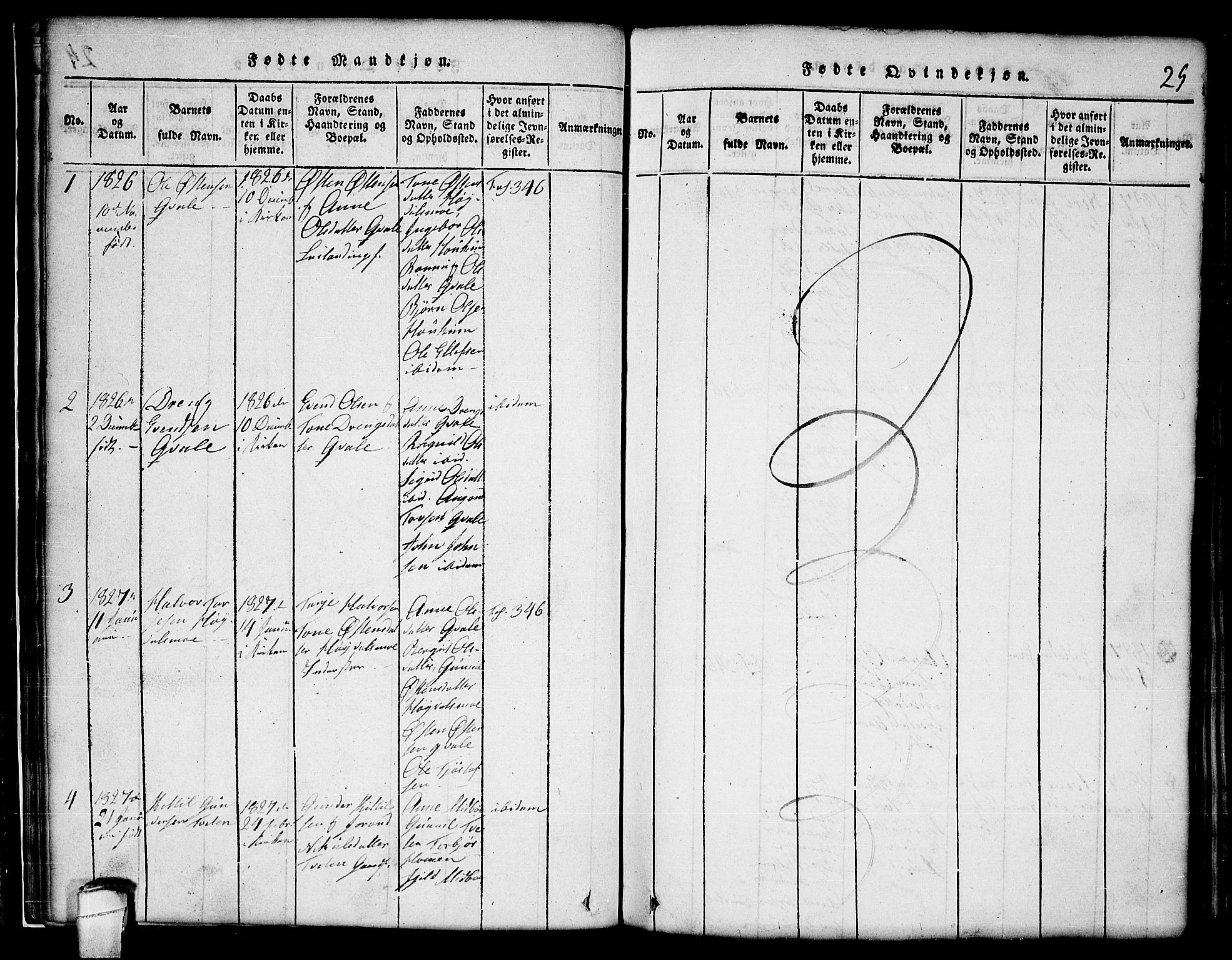 Lårdal kirkebøker, SAKO/A-284/G/Gc/L0001: Parish register (copy) no. III 1, 1815-1854, p. 25
